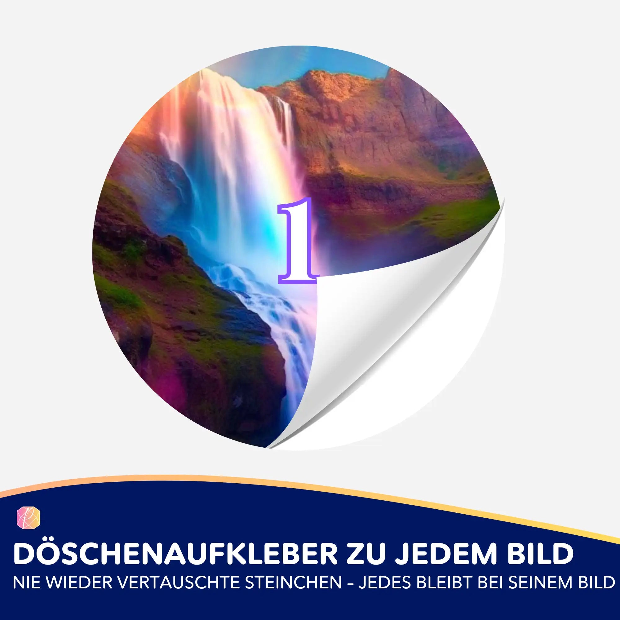 Döschenaufkleber - Glanz des Wasserfalls