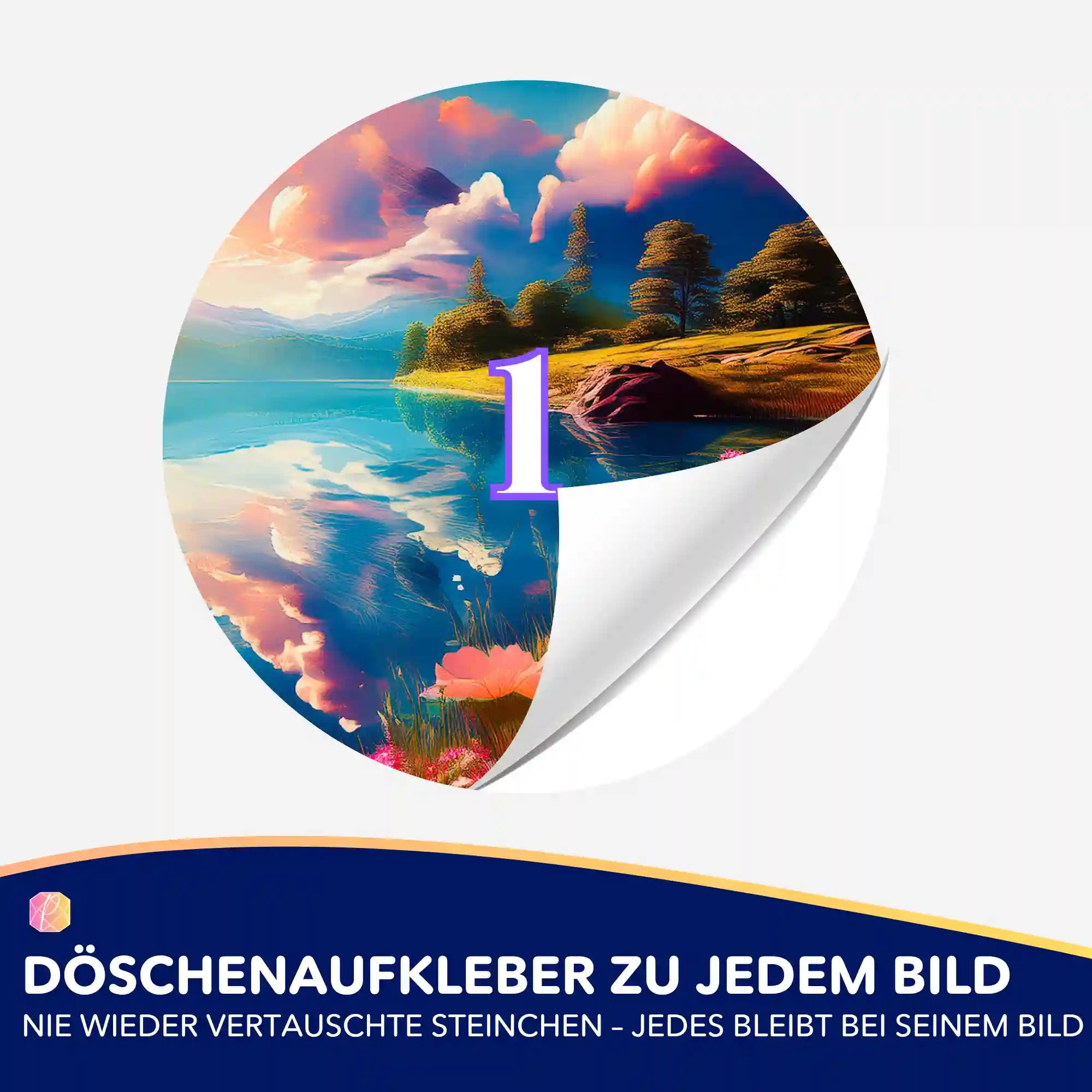 Döschenaufkleber - Blick auf den See