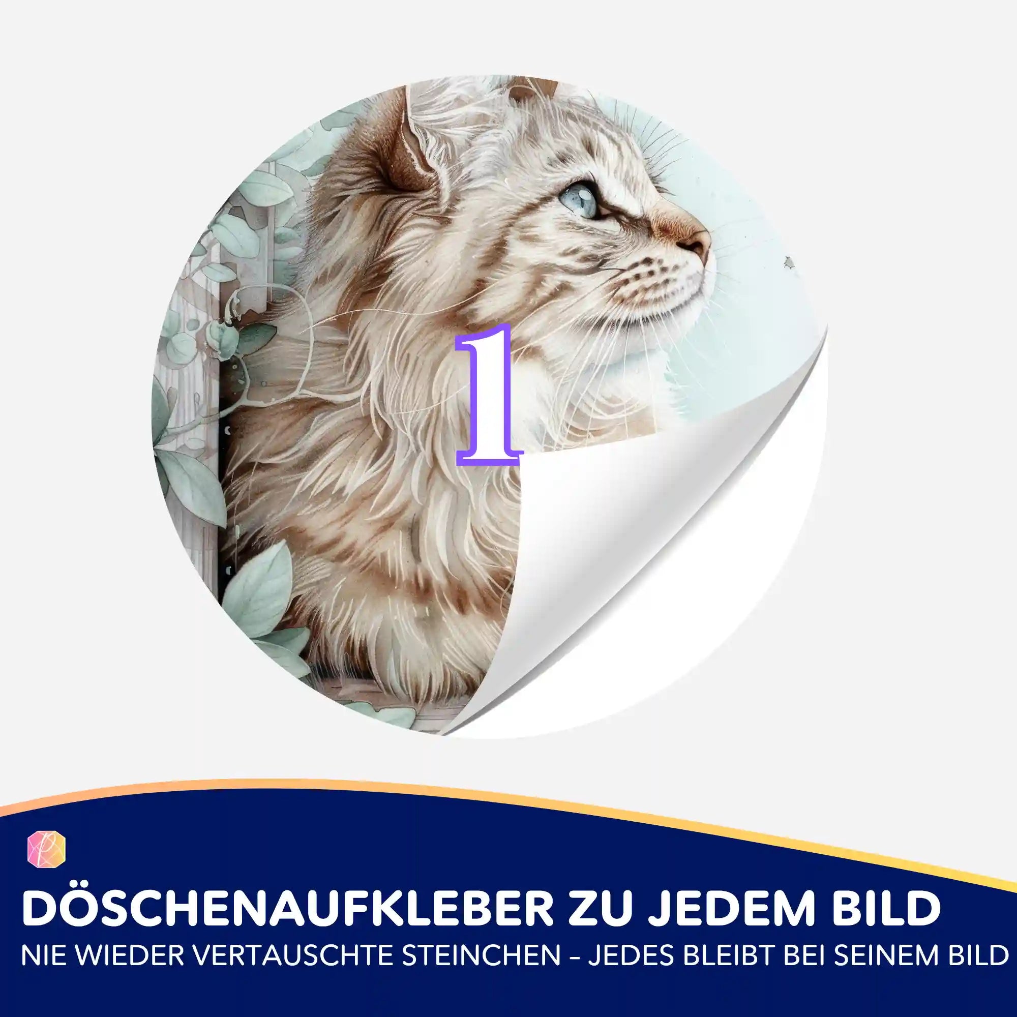 Döschenaufkleber - Susen Pfifferling - Kater Casimo