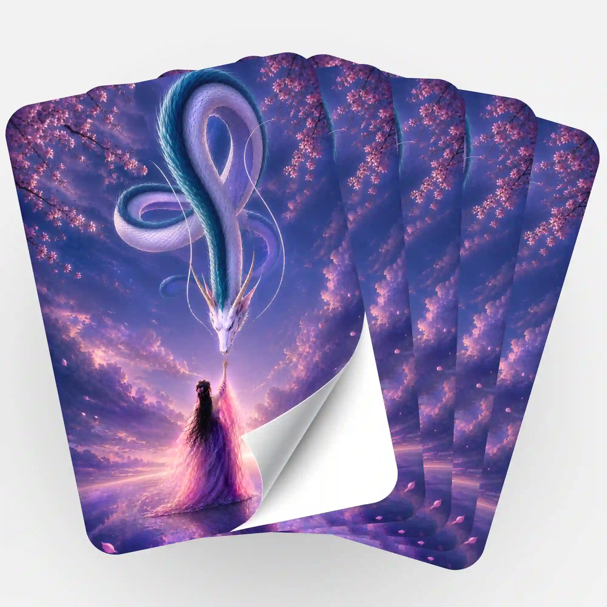 5er-Set Aufkleber mit Drachen-Motiv zur Organisation von Diamond Painting und Malen nach Zahlen Projekten