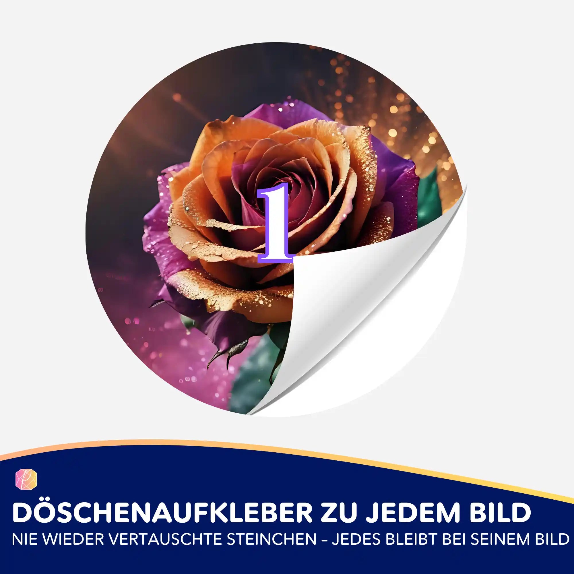 Döschenaufkleber - Colorful Rose