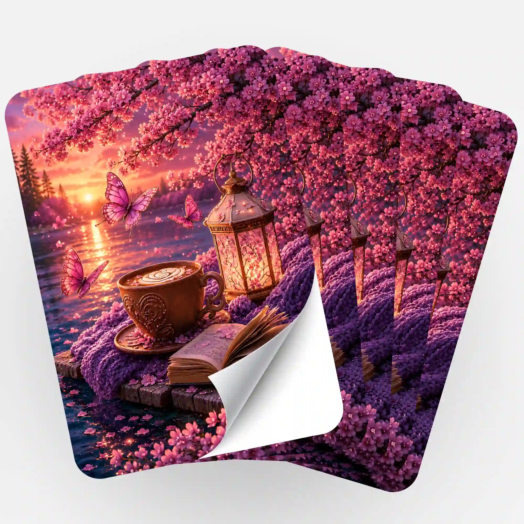 5er-Set Sticker Motiv Am Ende der Geschichte als Zubehör für Diamond Painting und Bastelsets