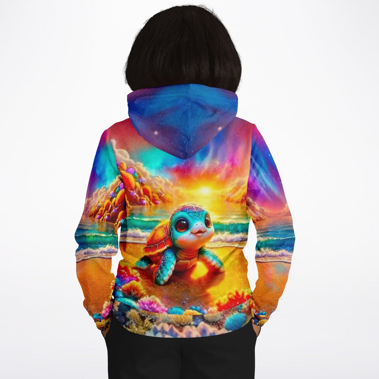 Dreamer Hoodie - 100 Farben Special - Schildkröte am Funkelstrand