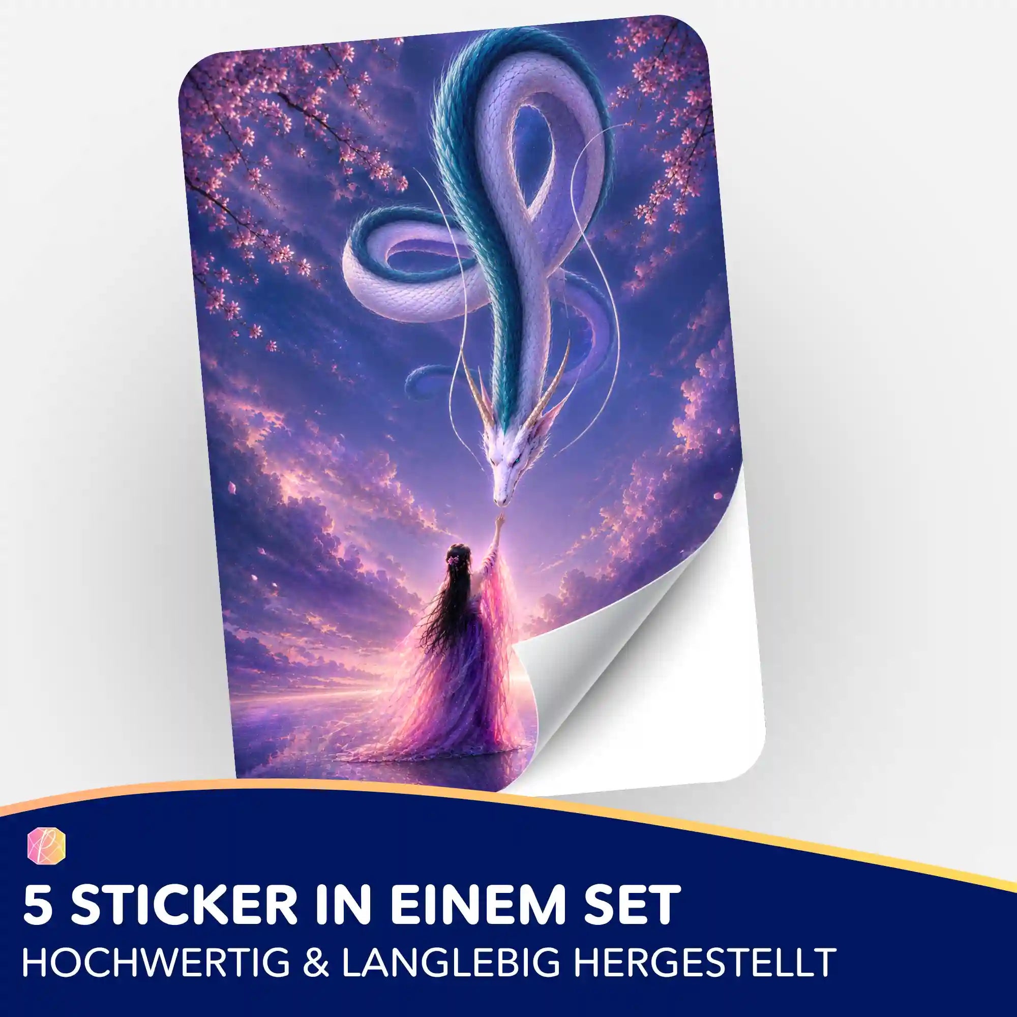 5er-Set Aufkleber für Diamond Painting Zubehör mit Drachen-Motiv für kreative DIY-Projekte von Picmondoo