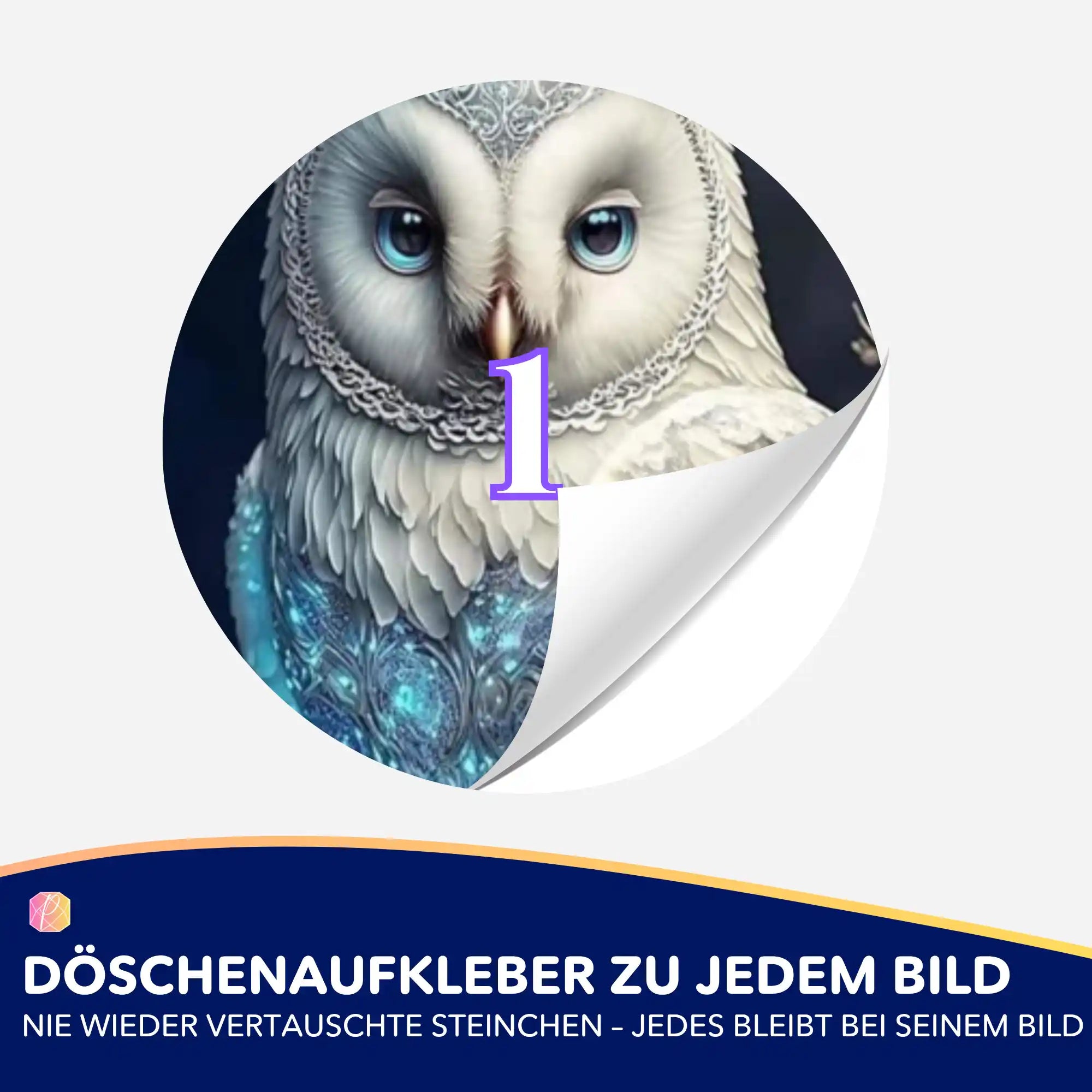 Döschenaufkleber - White Owl