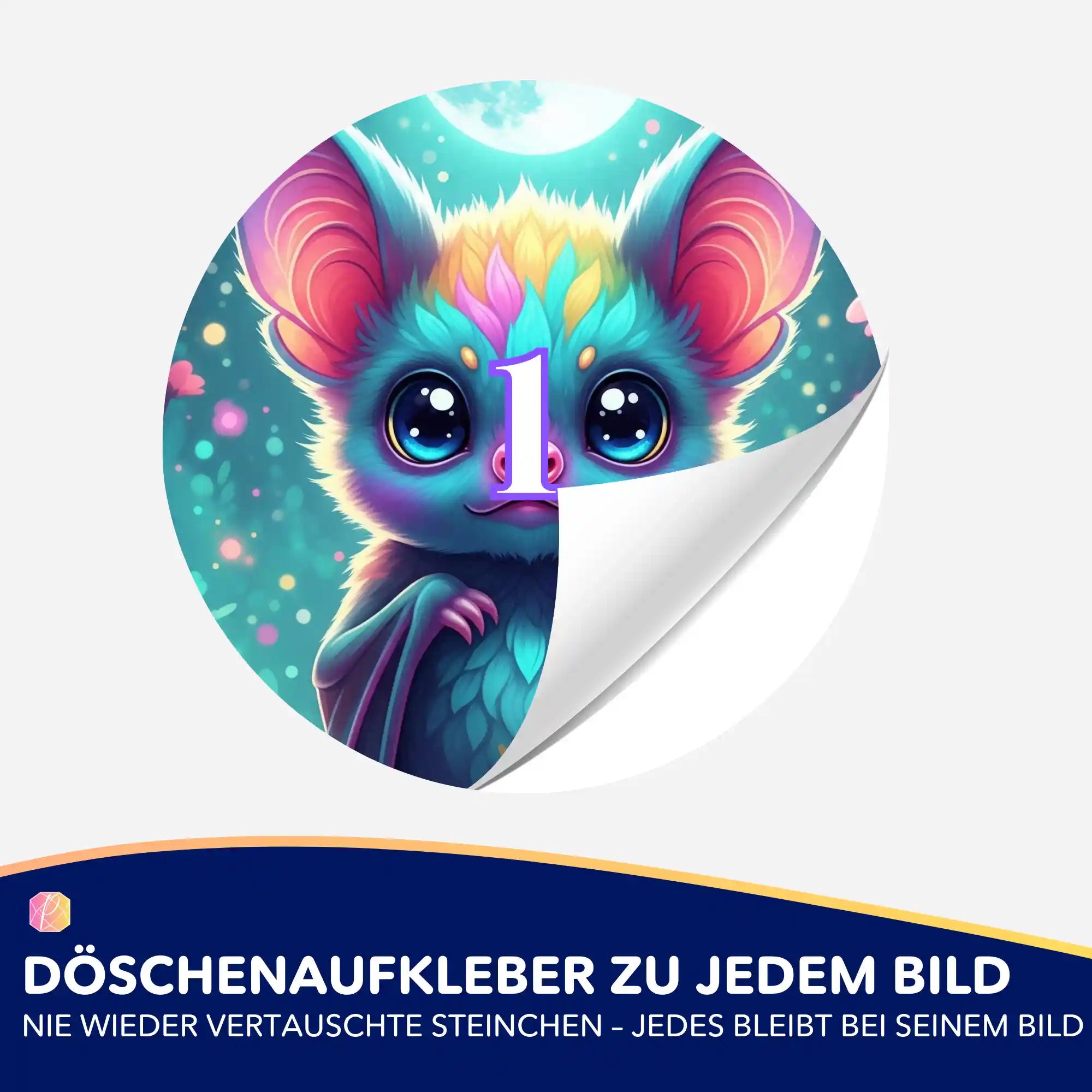 Döschenaufkleber - Freddy Fledermaus