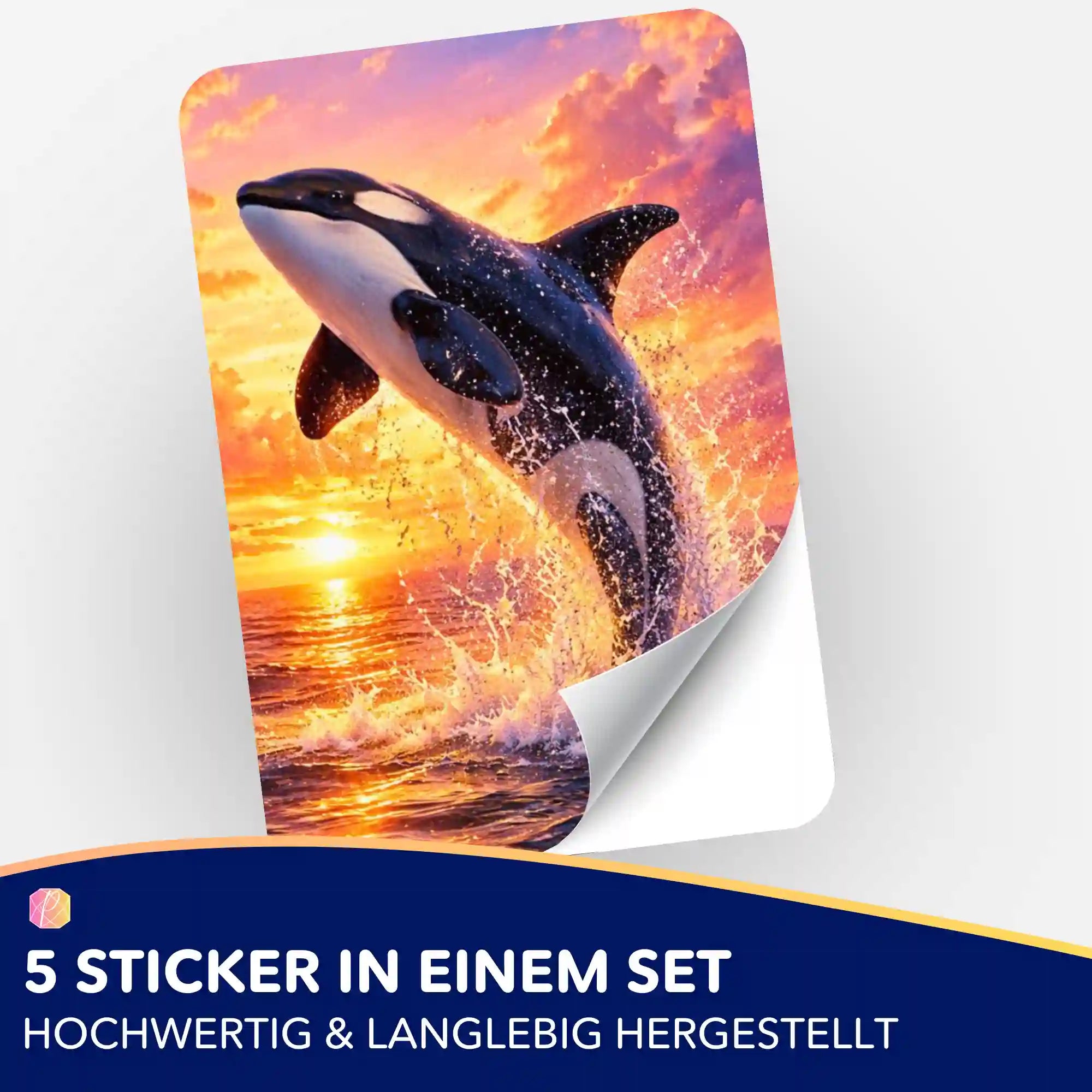 Picmondoo Sticker-Set mit Orca Motiv für Diamond Painting Zubehör und Organisation
