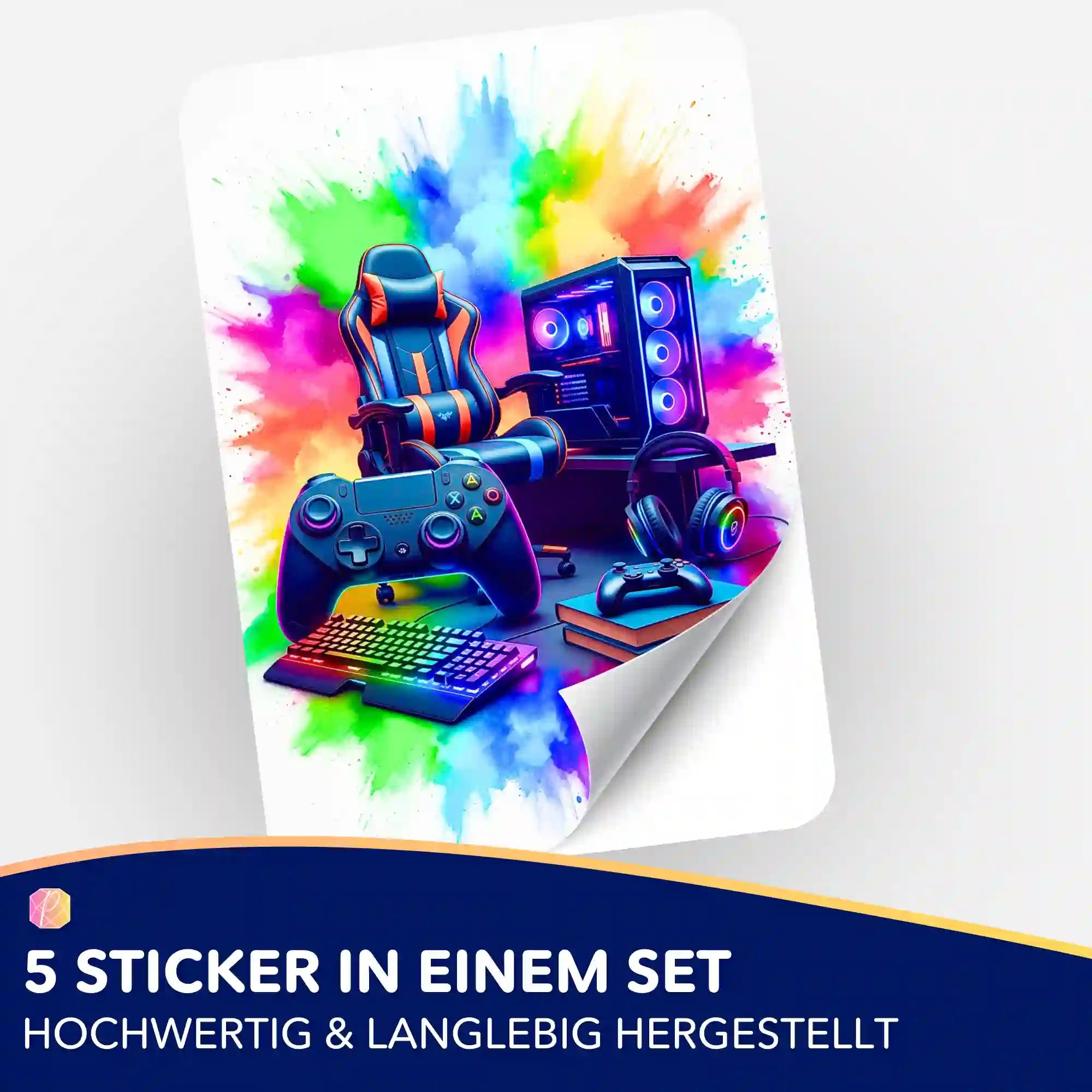 Aufkleber 5er-Set - Gaming Zone