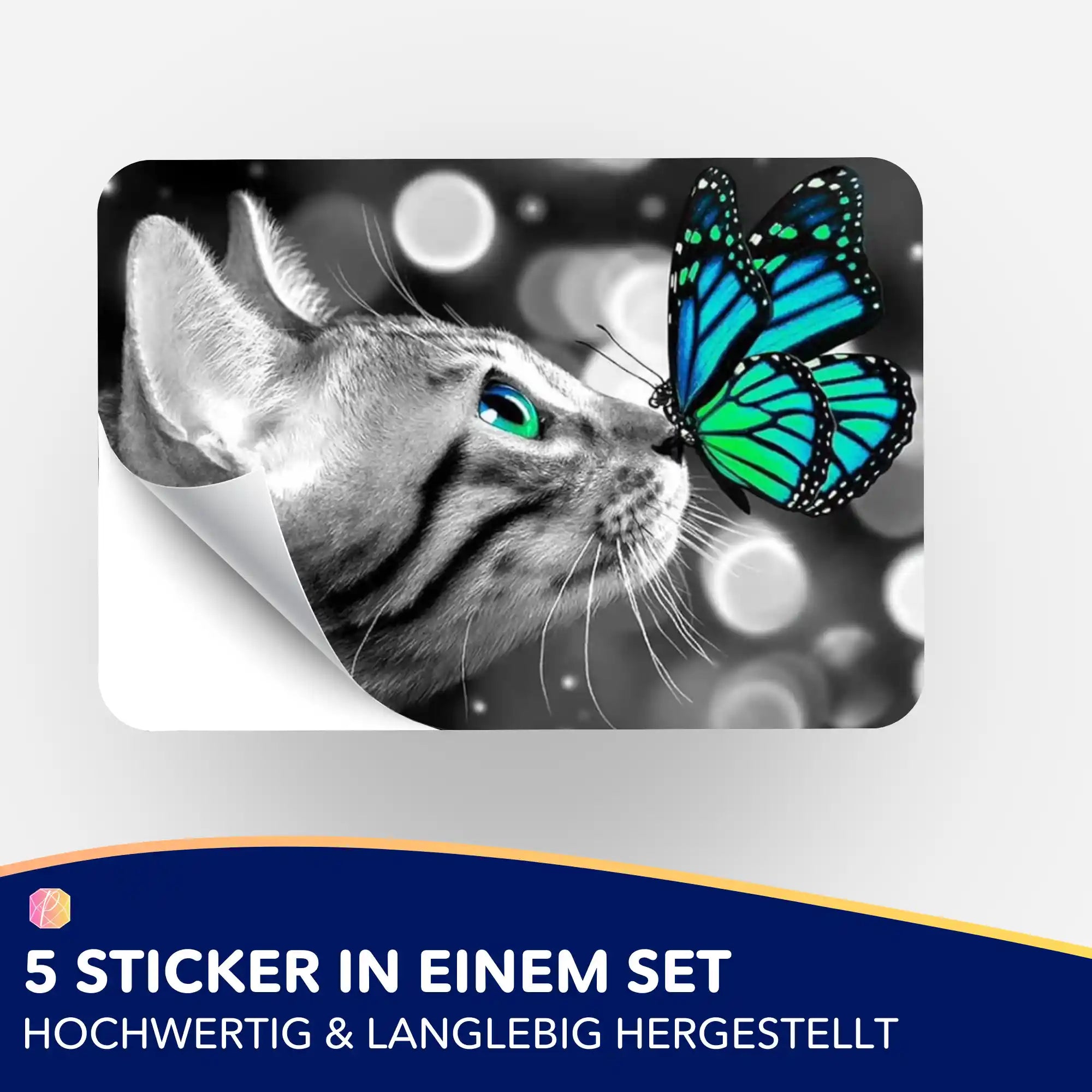 Aufkleber 5er-Set - Lovely Cat
