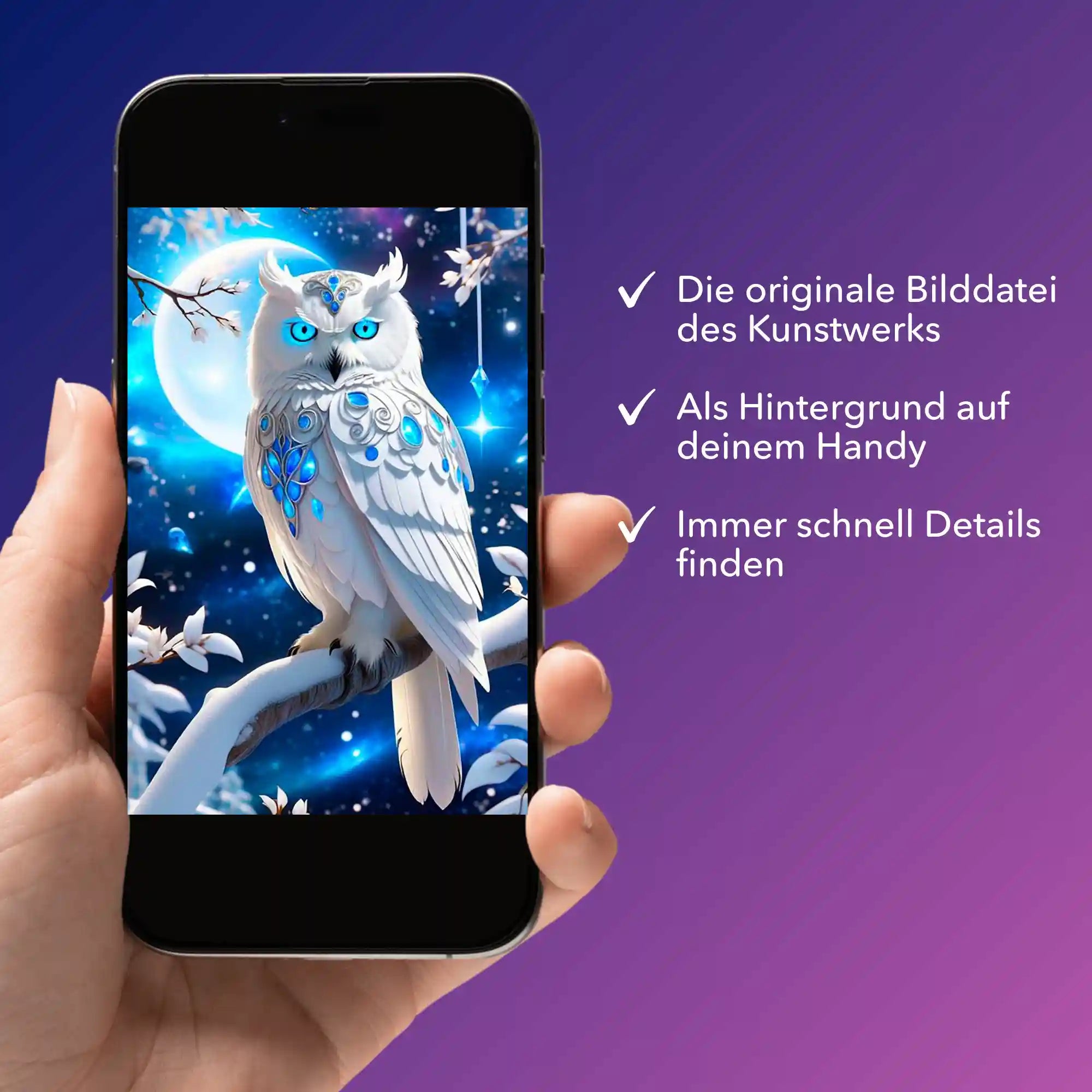 Digitale Bildmappe - Blue Eyes Owl