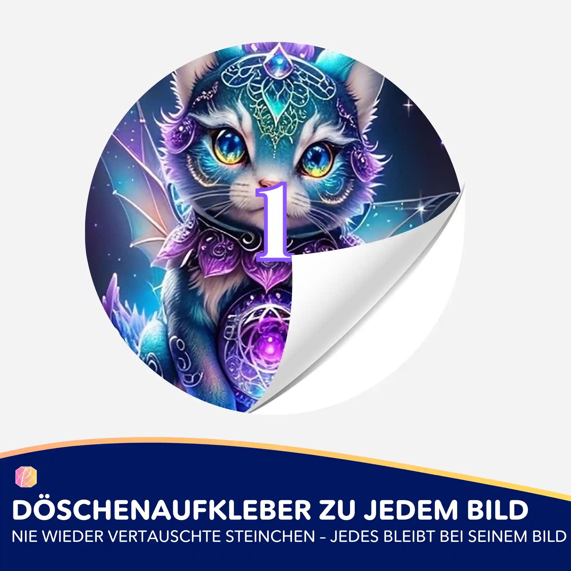 Döschenaufkleber - Mystical Kitty