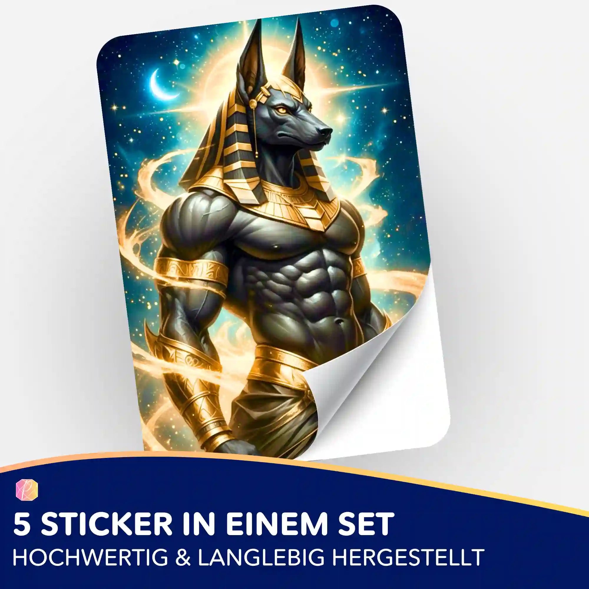 Aufkleber 5er-Set - Anubis