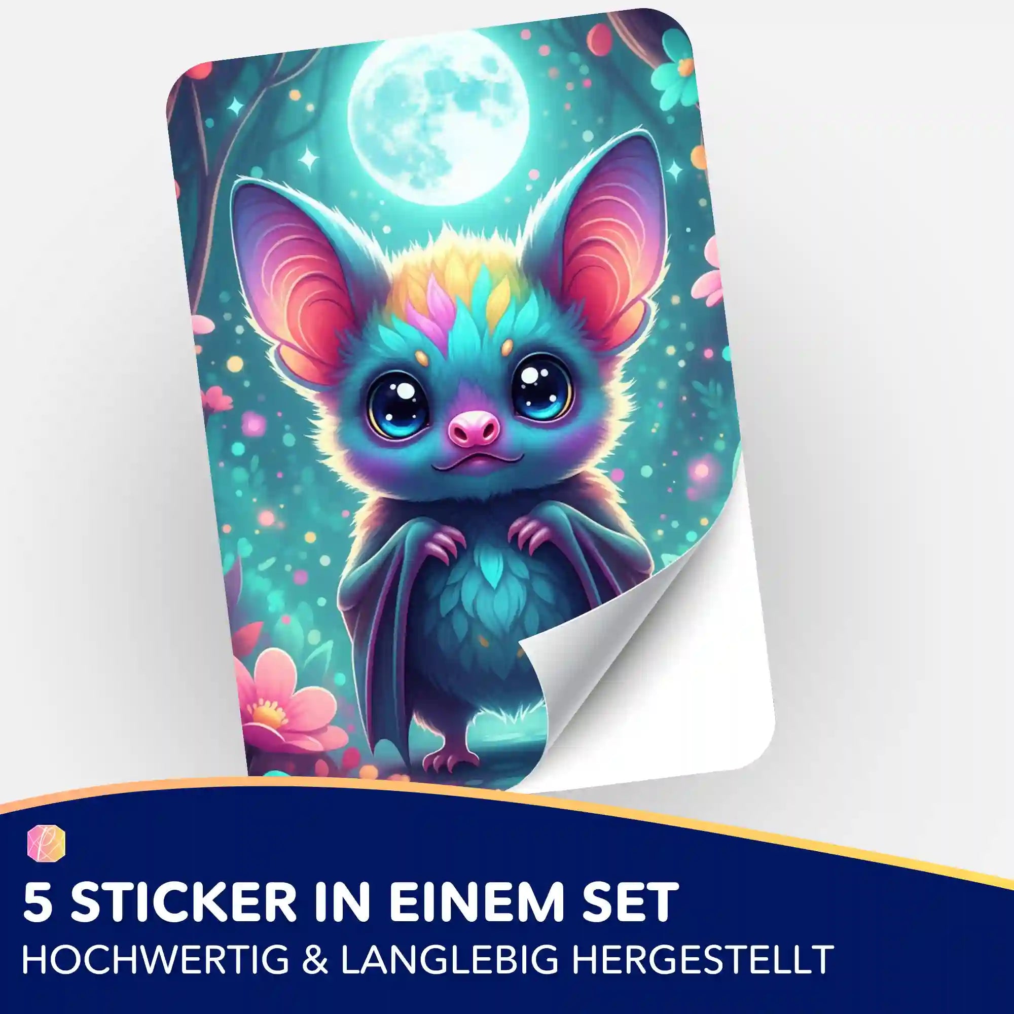 Aufkleber 5er-Set - Freddy Fledermaus