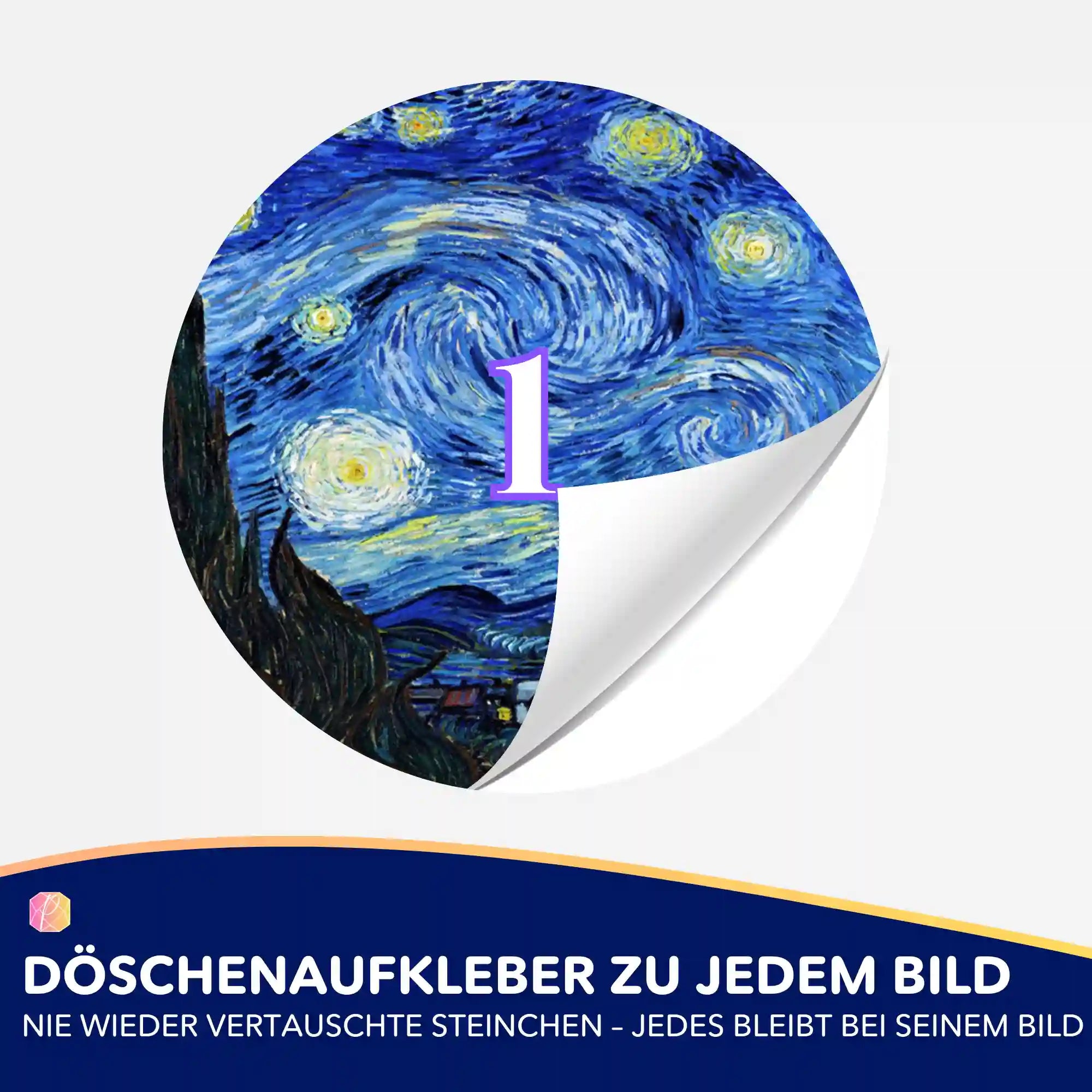 Döschenaufkleber - Van Gogh "Sternennacht"