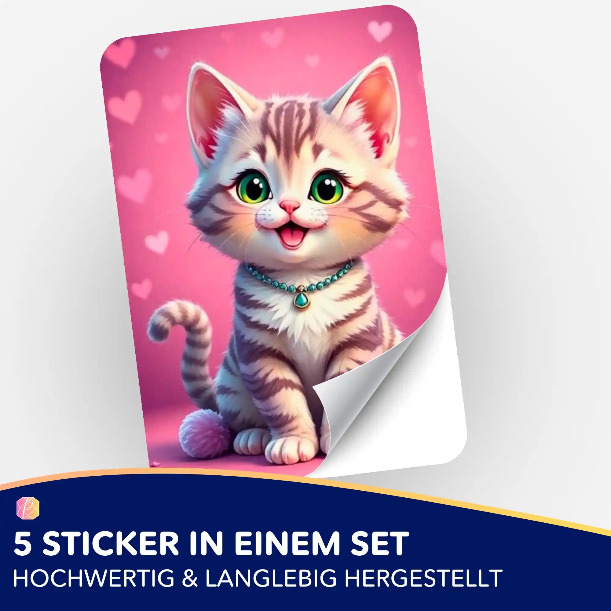 Aufkleber 5er-Set - Pippa