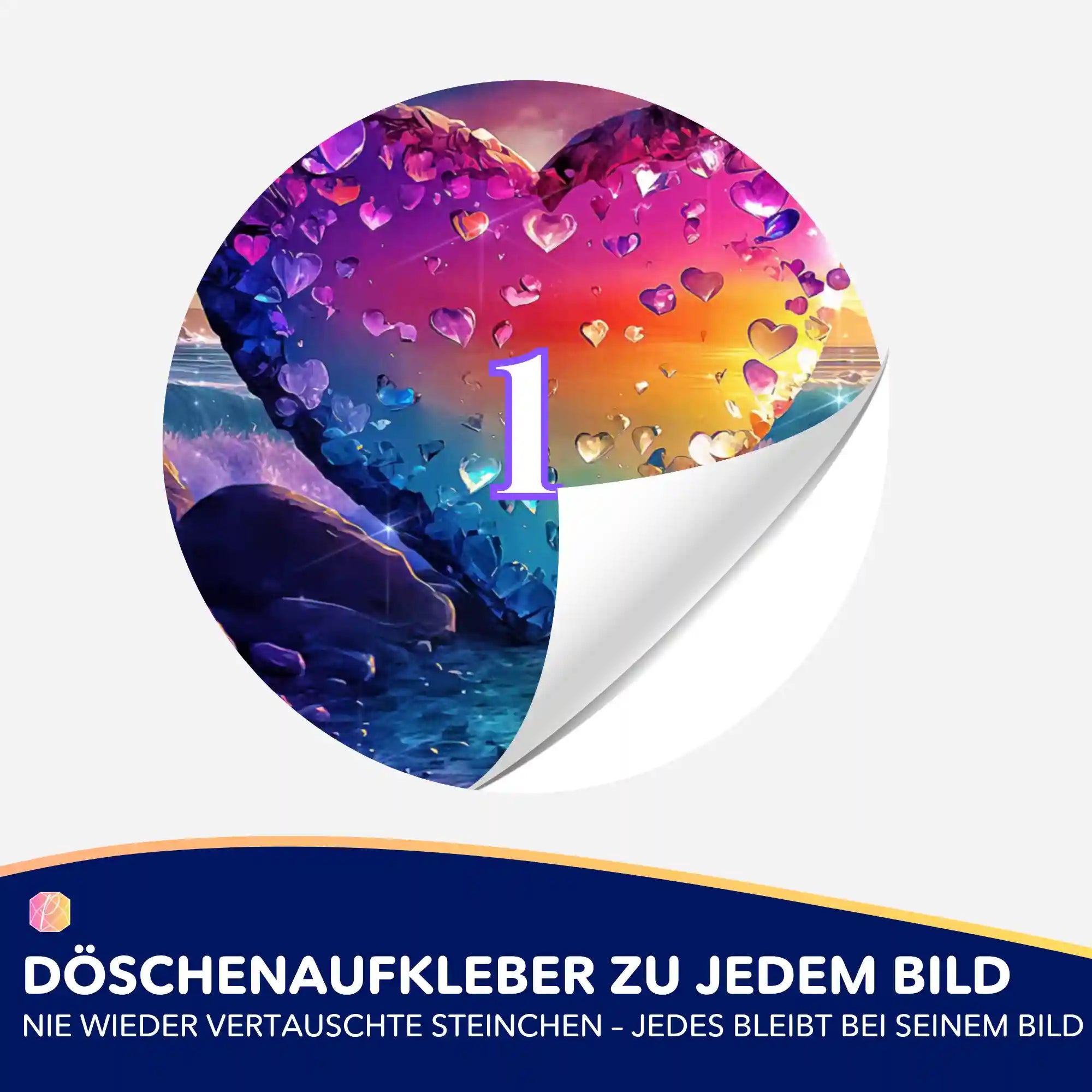Döschenaufkleber - Heart of Glitter