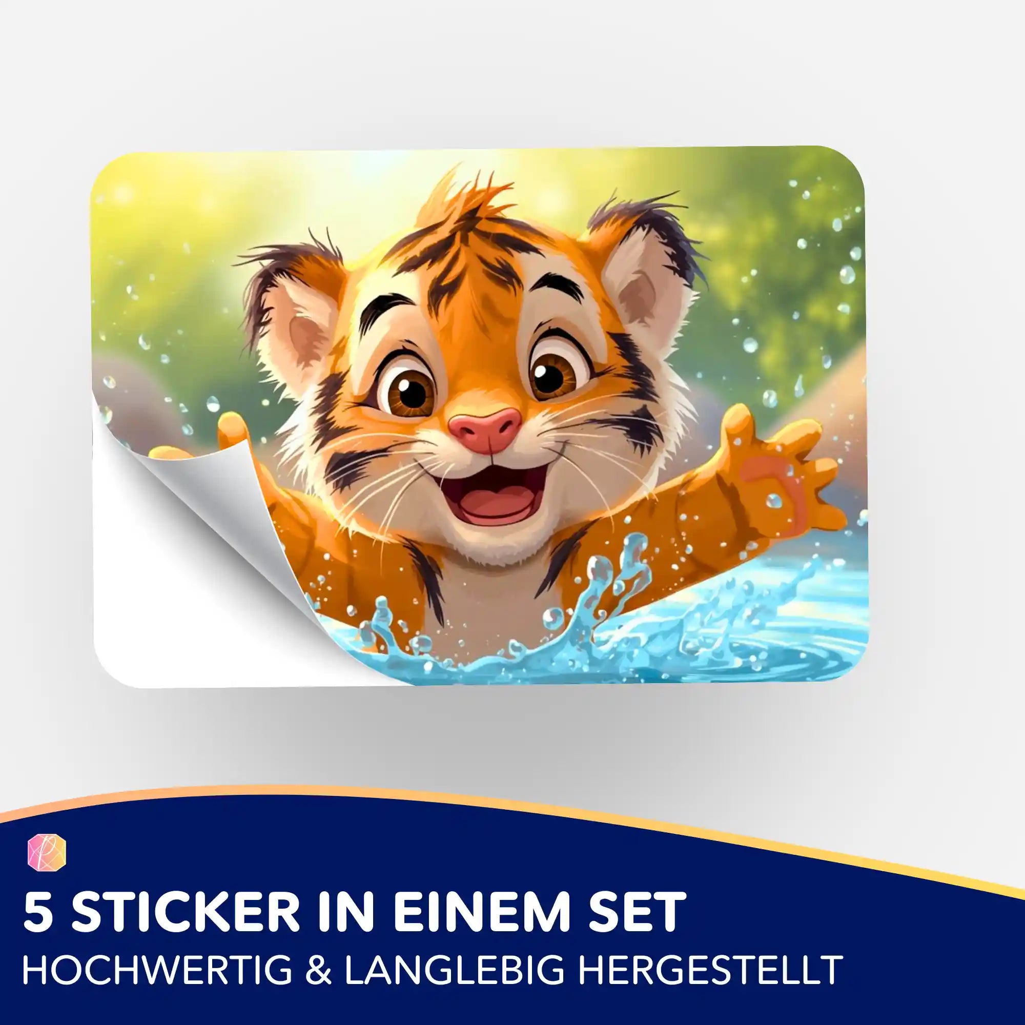 Aufkleber 5er-Set - Platsch ins Glück