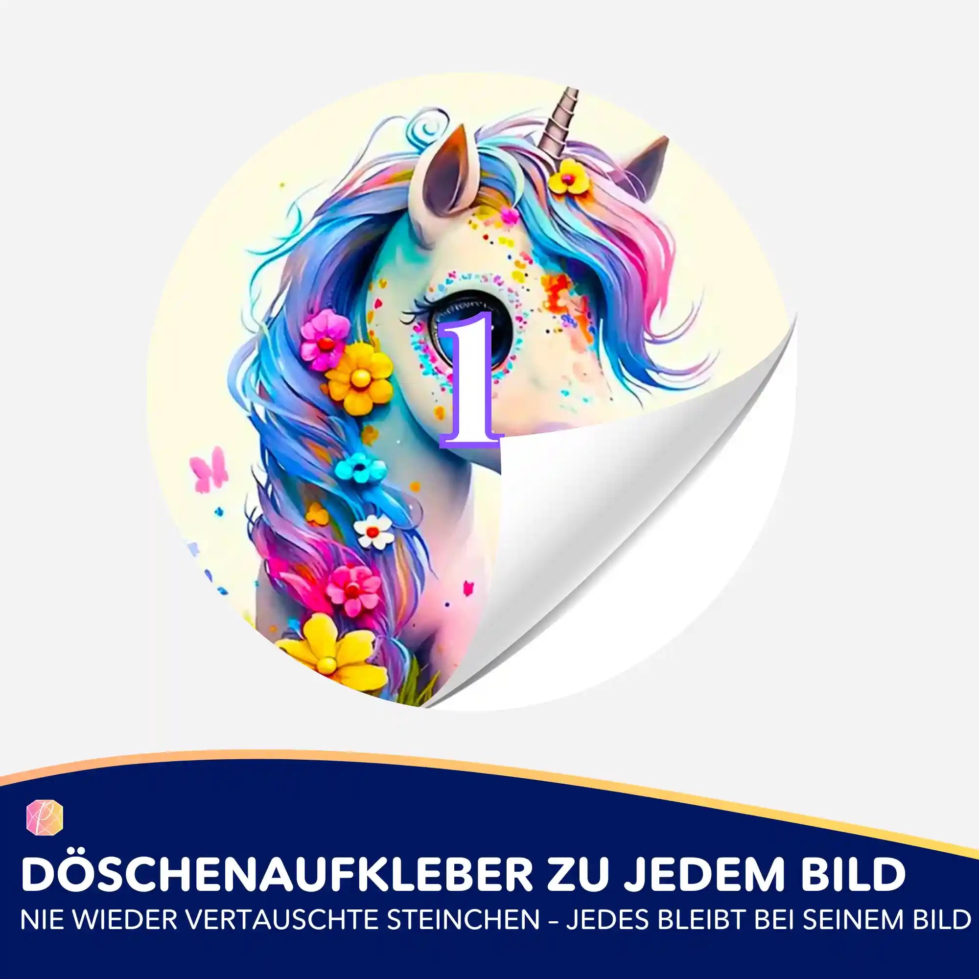 Döschenaufkleber - Süßes Einhorn