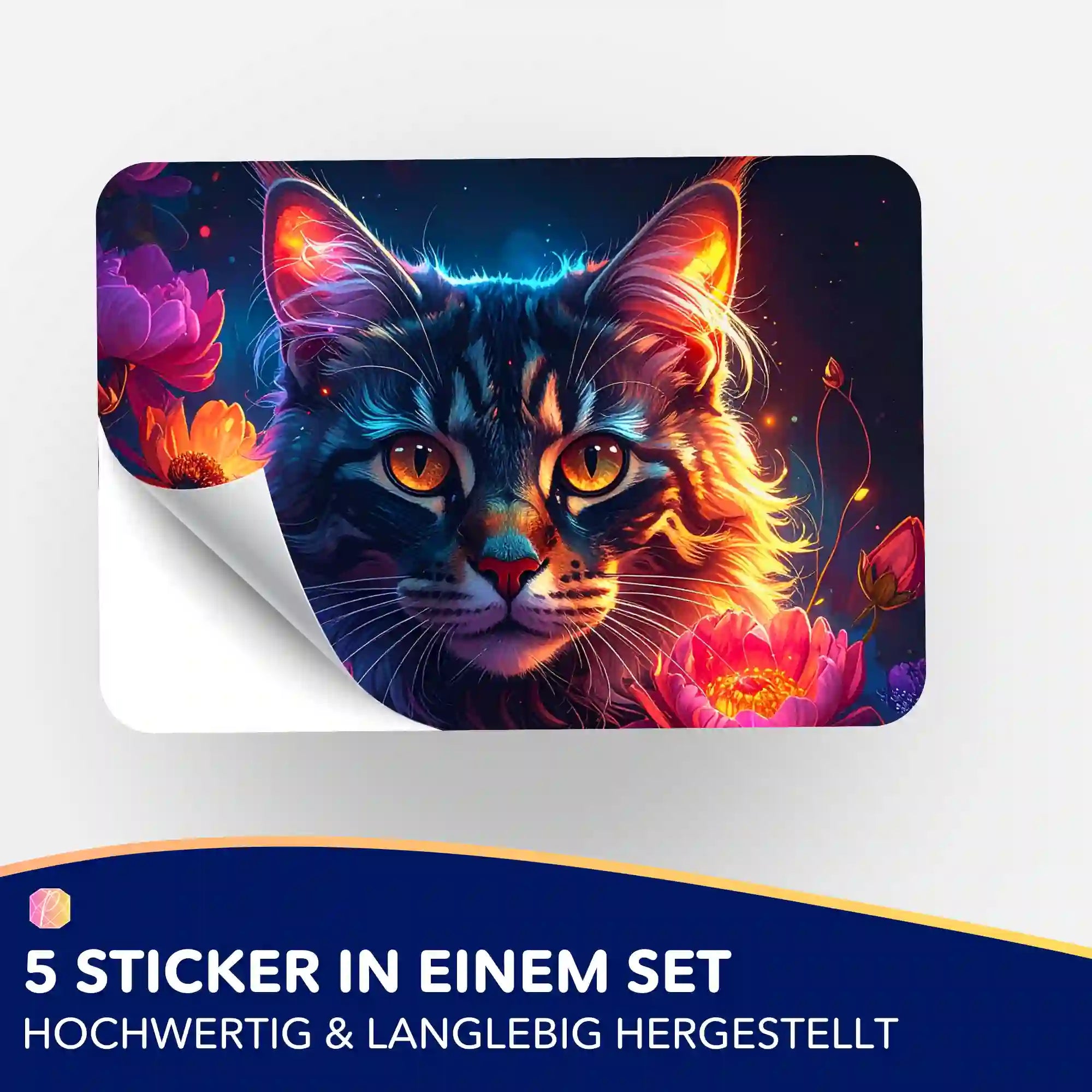 Aufkleber 5er-Set - Hüterin der Nachtblüten