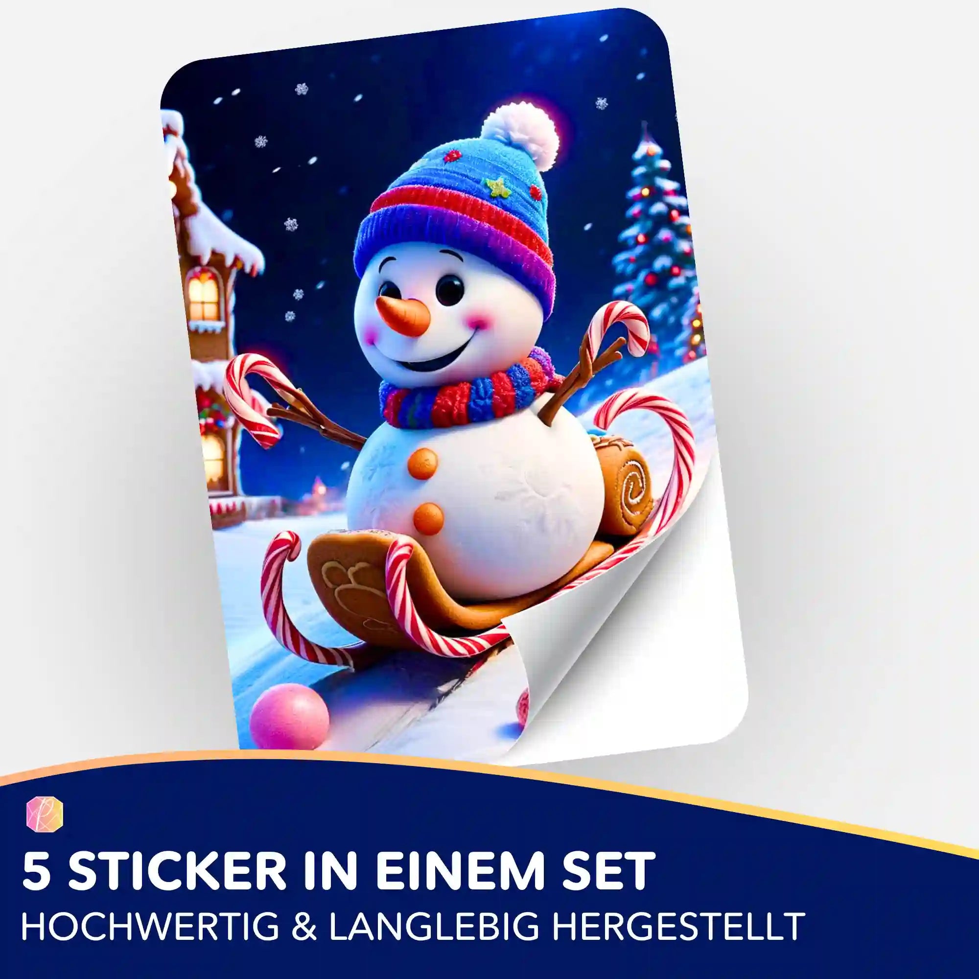 Aufkleber 5er-Set - Sweet Schlittenfahrt "Limited Edition"