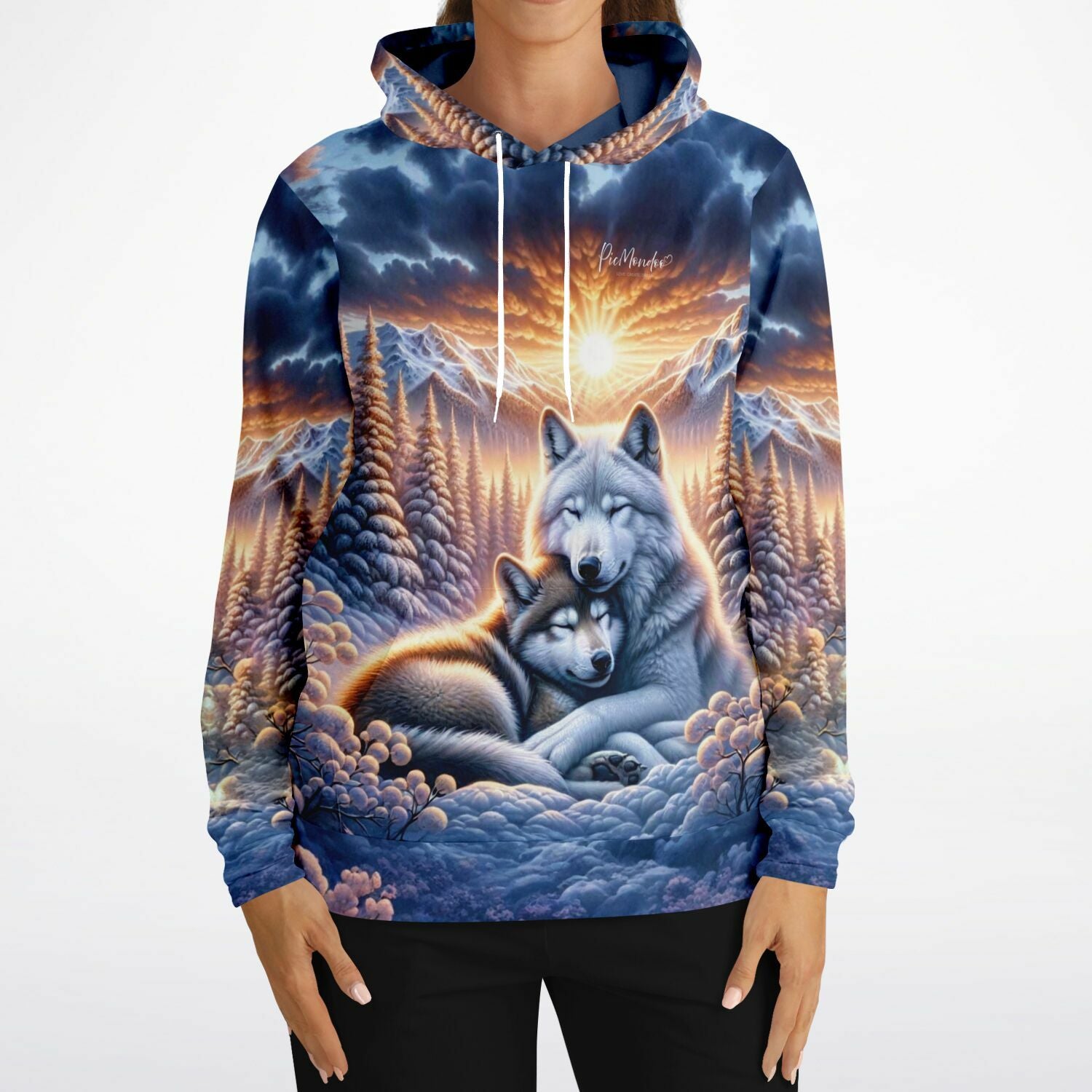 Dreamer Hoodie - Wolfliebe im Sonnenaufgang