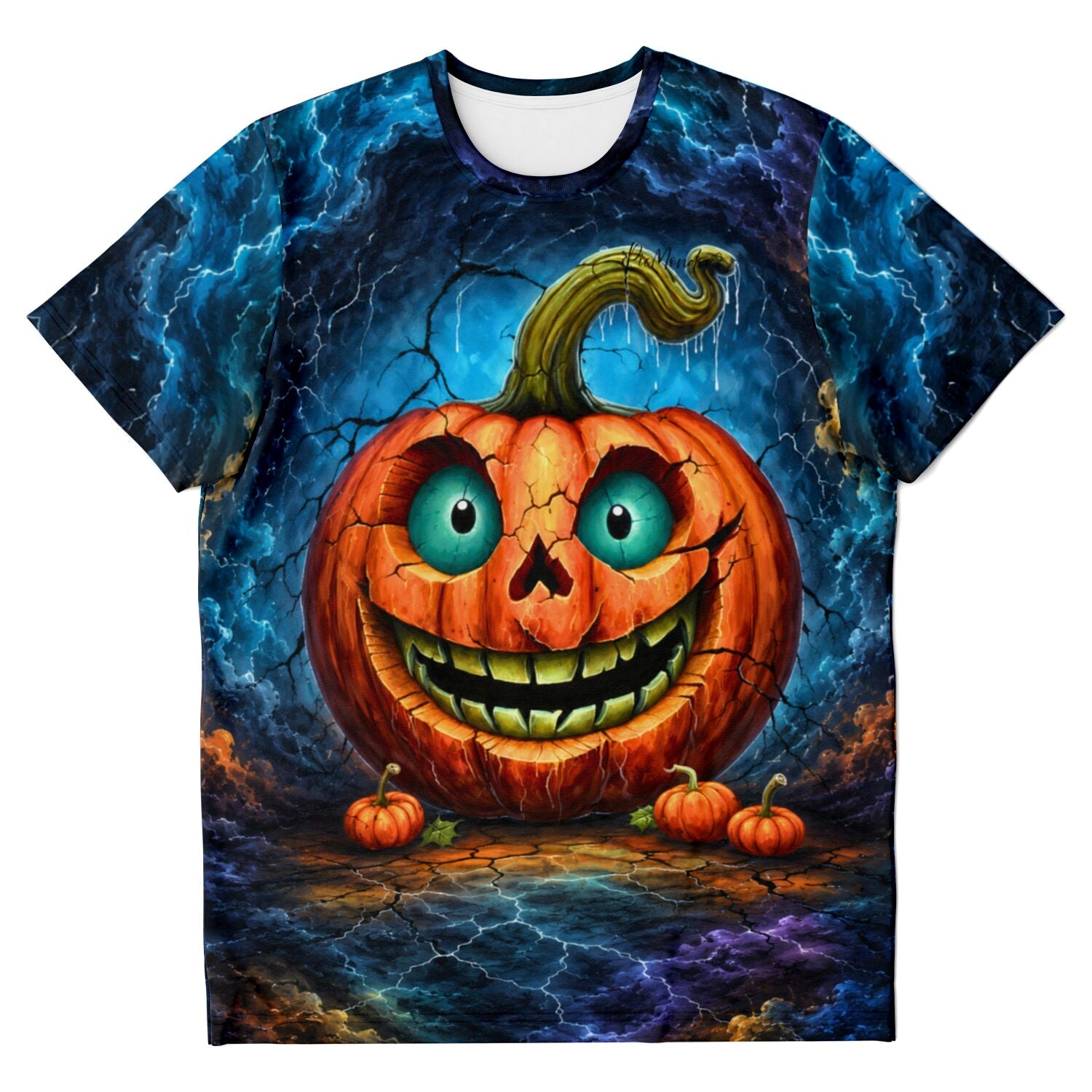 T-Shirt mit gruseligem Kürbis-Motiv, perfekt für Fans von Malen nach Zahlen und Diamond Painting DIY-Kunst