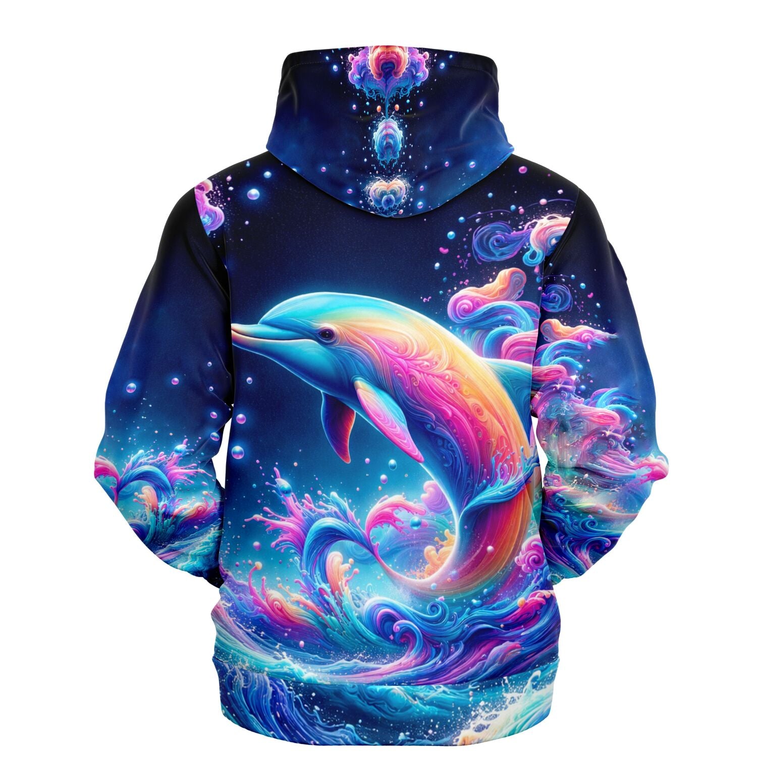 Dreamer Hoodie - Delfin im Farbenmeer