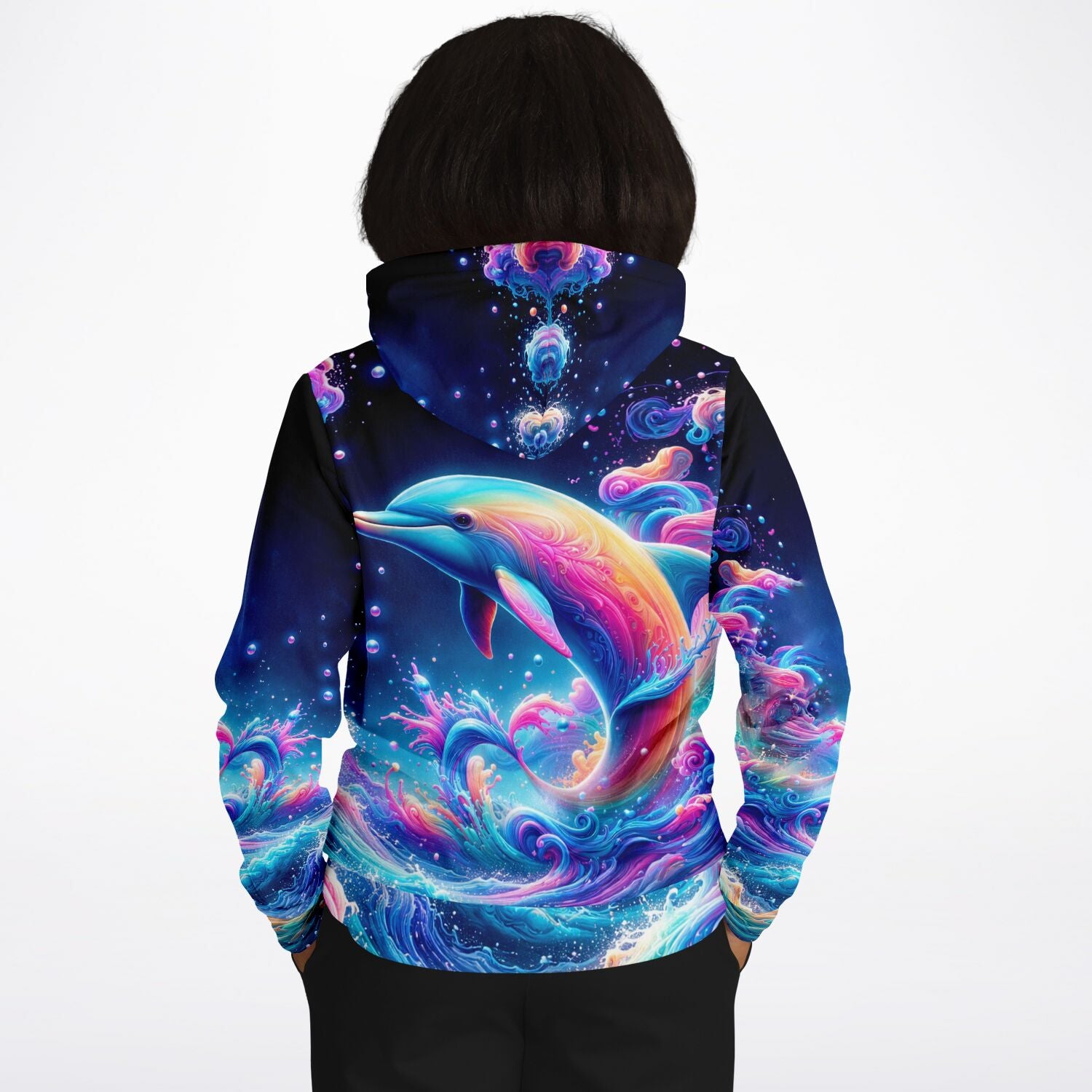 Dreamer Hoodie - Delfin im Farbenmeer