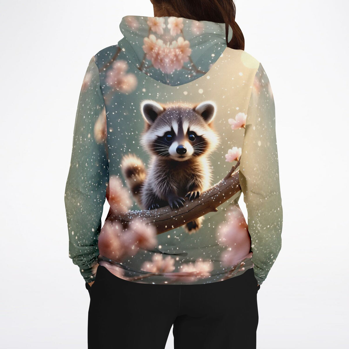 Dreamer Hoodie mit Waschbär-Motiv im Stil von Diamond Painting Art und Malen nach Zahlen Designs