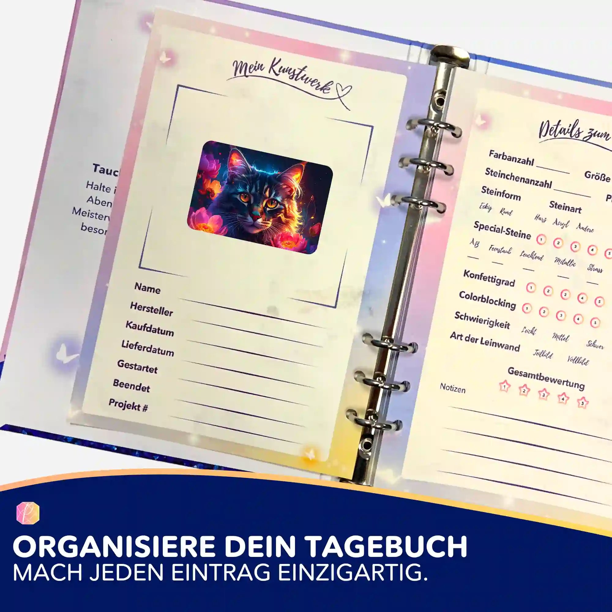 Aufkleber 5er-Set - Hüterin der Nachtblüten