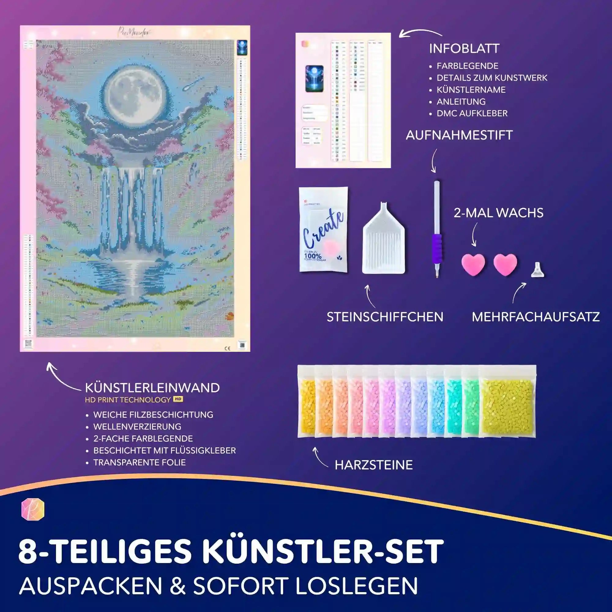 Diamond Painting - Tal der flüsternden Wasser