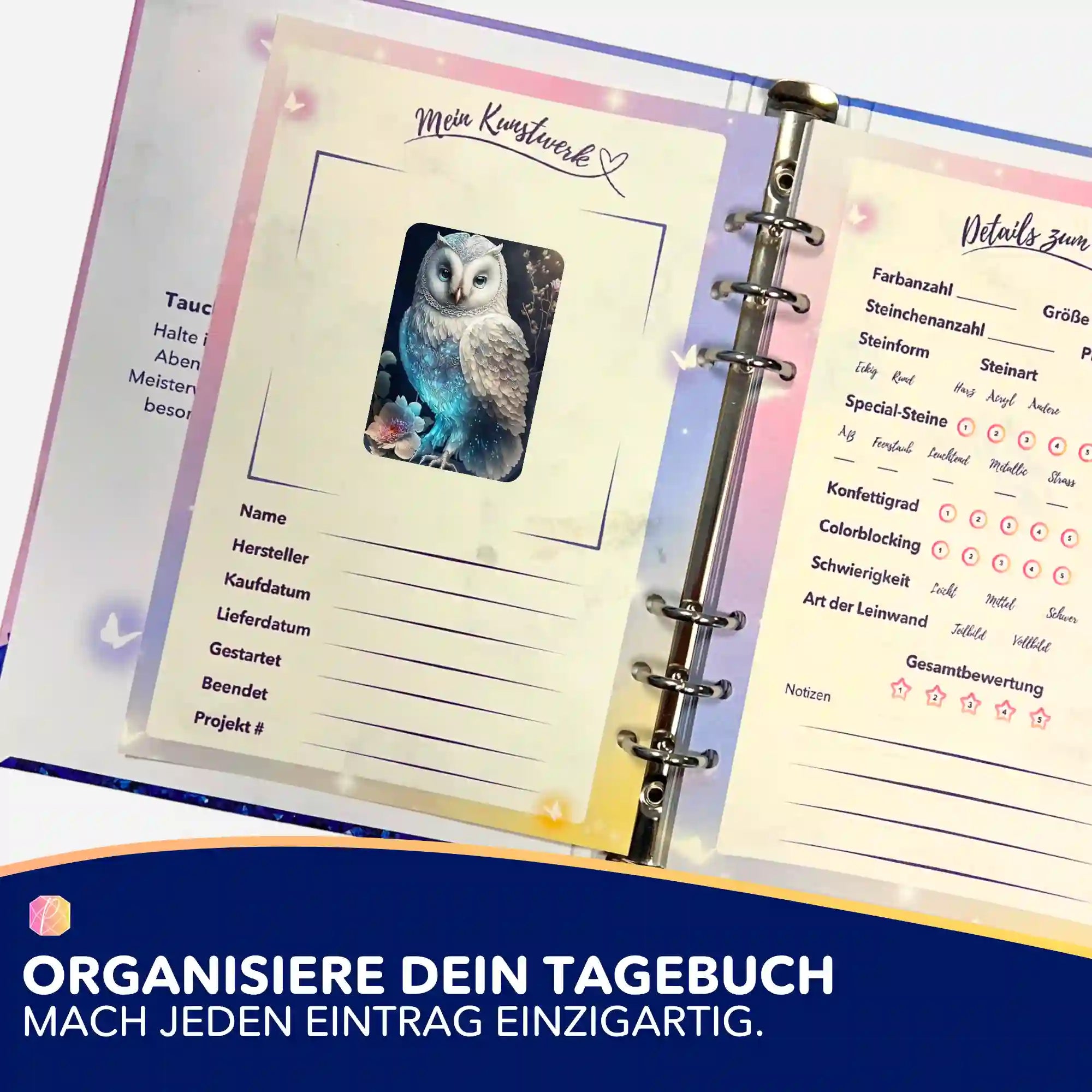 Aufkleber 5er-Set - White Owl