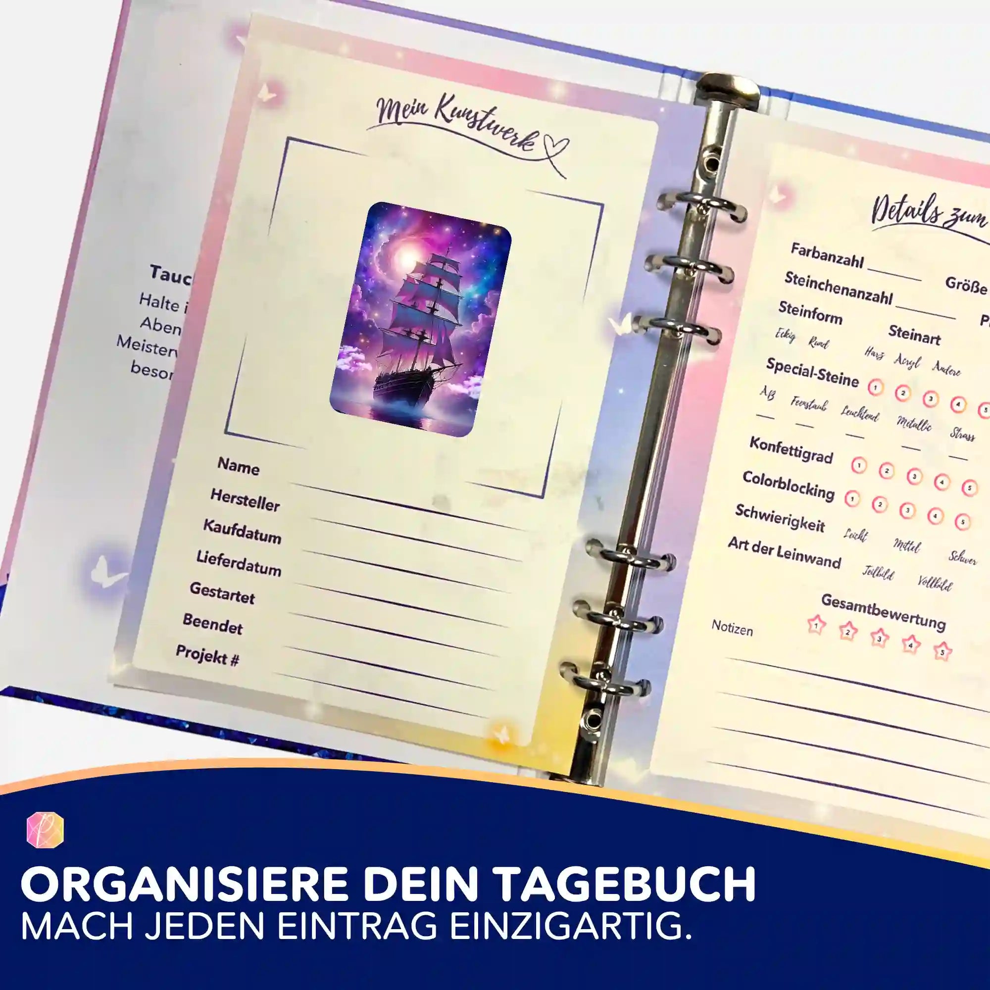Aufkleber 5er-Set - Starlight Ocean
