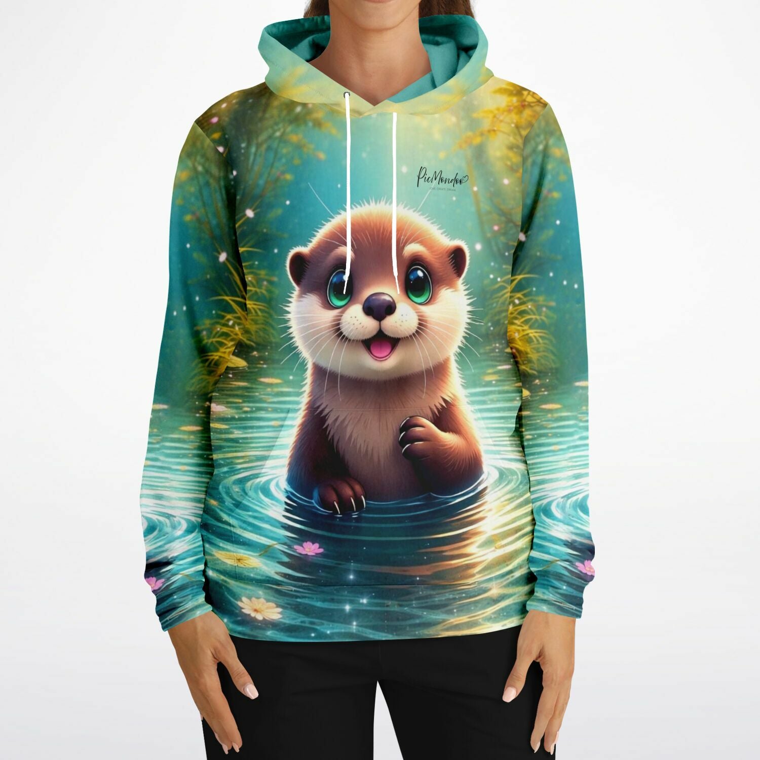 Dreamer Hoodie mit niedlichem Otter-Motiv – perfekt für Fans von Diamond Painting und kreativen Designs von Picmondoo.
