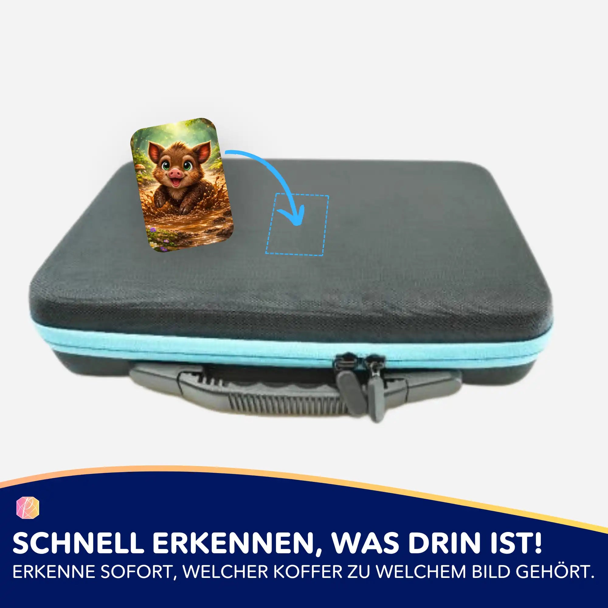 Picmondoo Pfützenglück Aufkleber für Diamond Painting Koffer zur Organisation von Diamanten Painting Zubehör