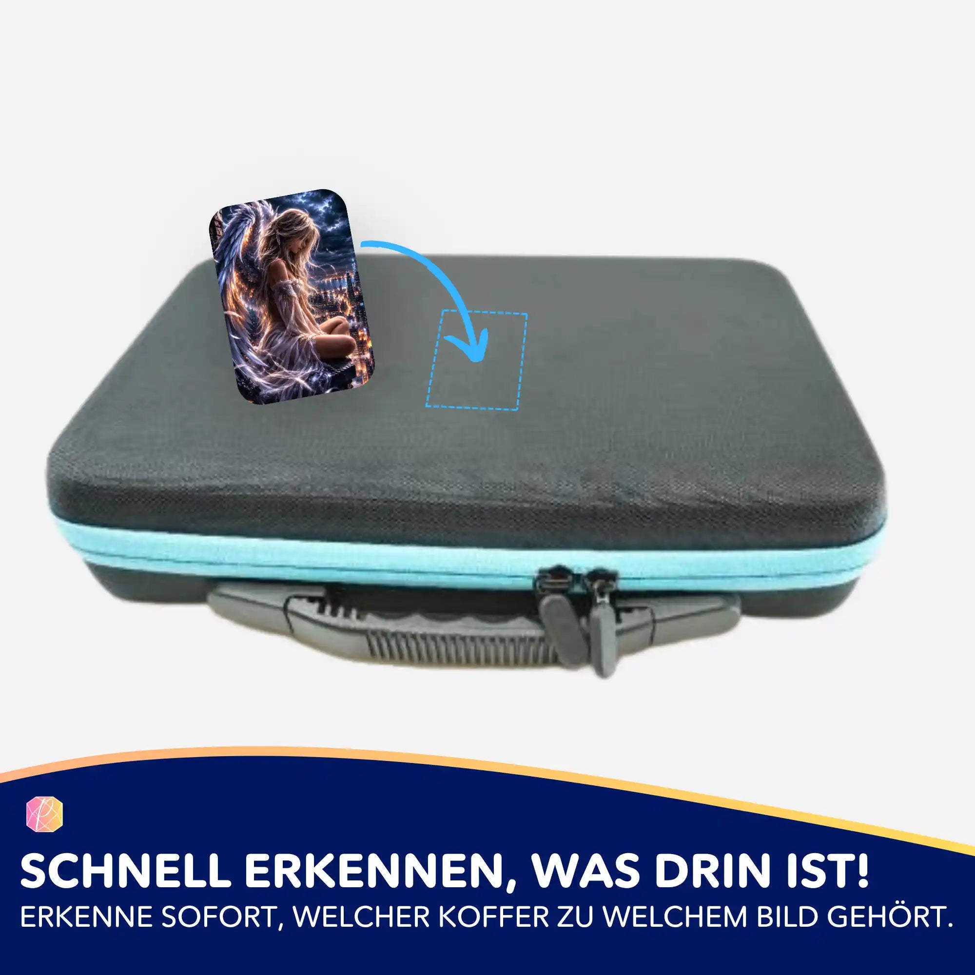 Picmondoo 5er-Aufkleber-Set zur Organisation von Diamond Painting Koffern mit Motiv-Sticker 'Wenn die Welt schläft'