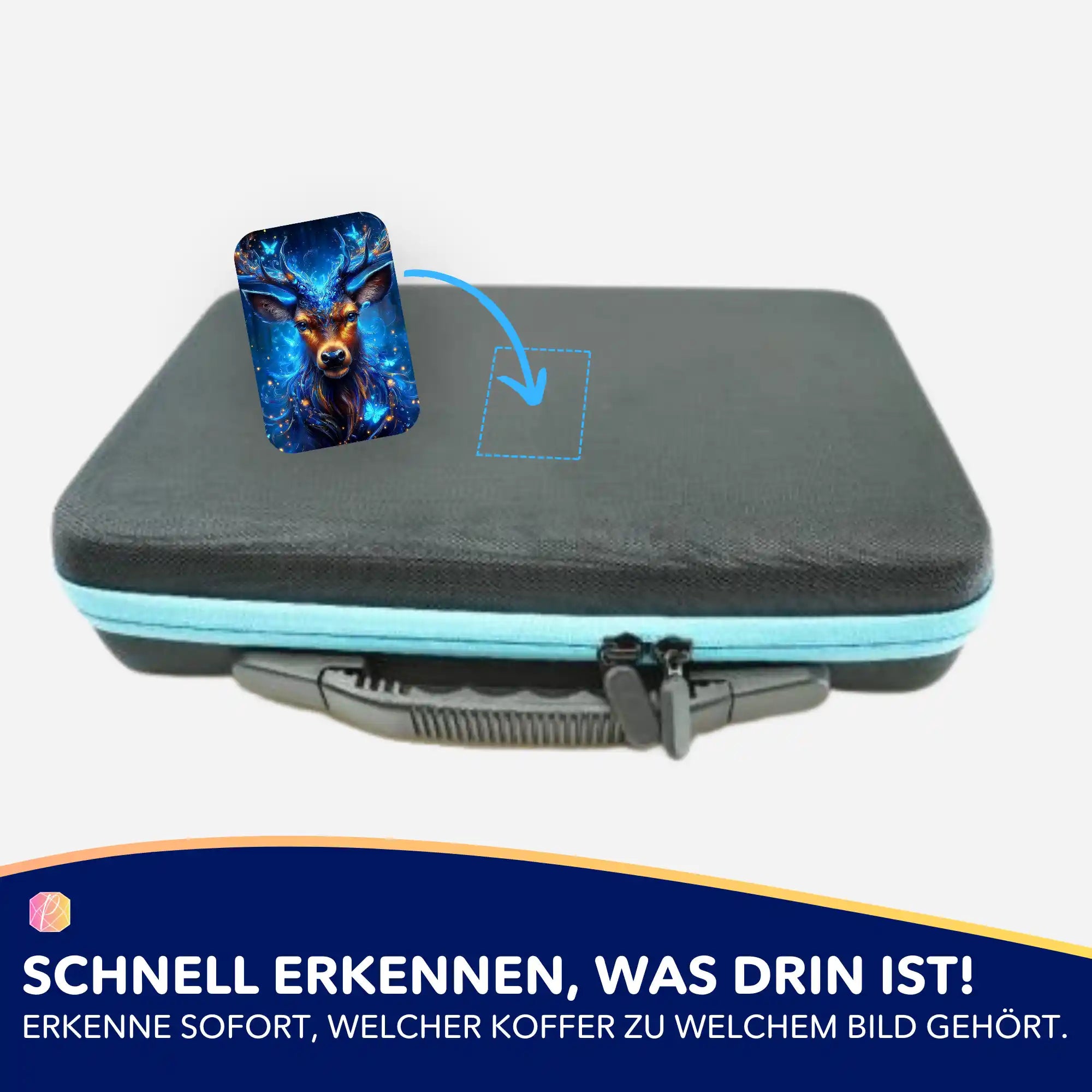 Picmondoo Diamond Painting Aufkleber Wächter des Waldes zur Organisation von Zubehörkoffern