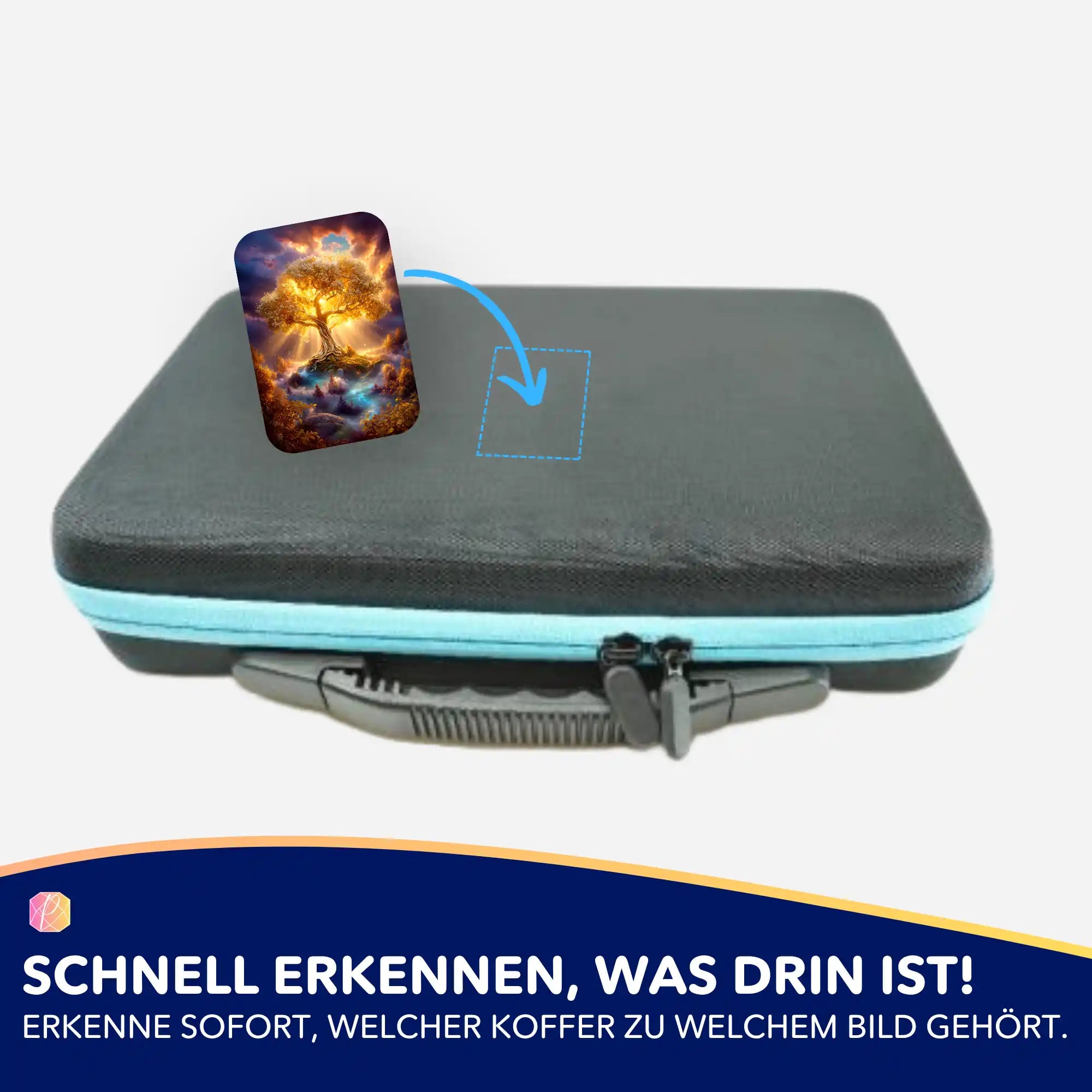 5er-Set Aufkleber Weltenbaum zur Organisation deines Diamond Painting Koffers oder Malen nach Zahlen Zubehörs.