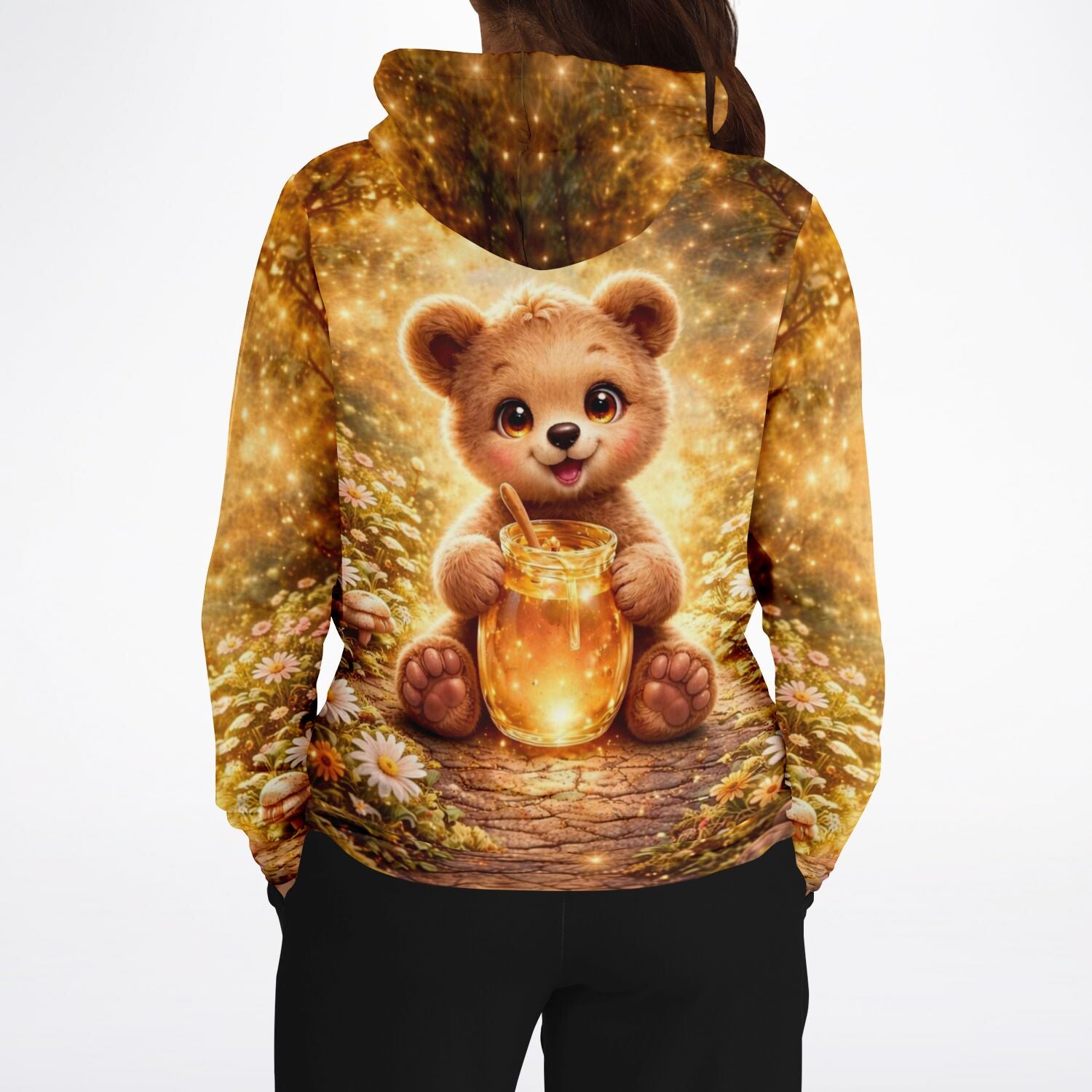 Dreamer Hoodie mit niedlichem Teddybär-Motiv, im Stil von Diamond Painting und Malen nach Zahlen für Erwachsene