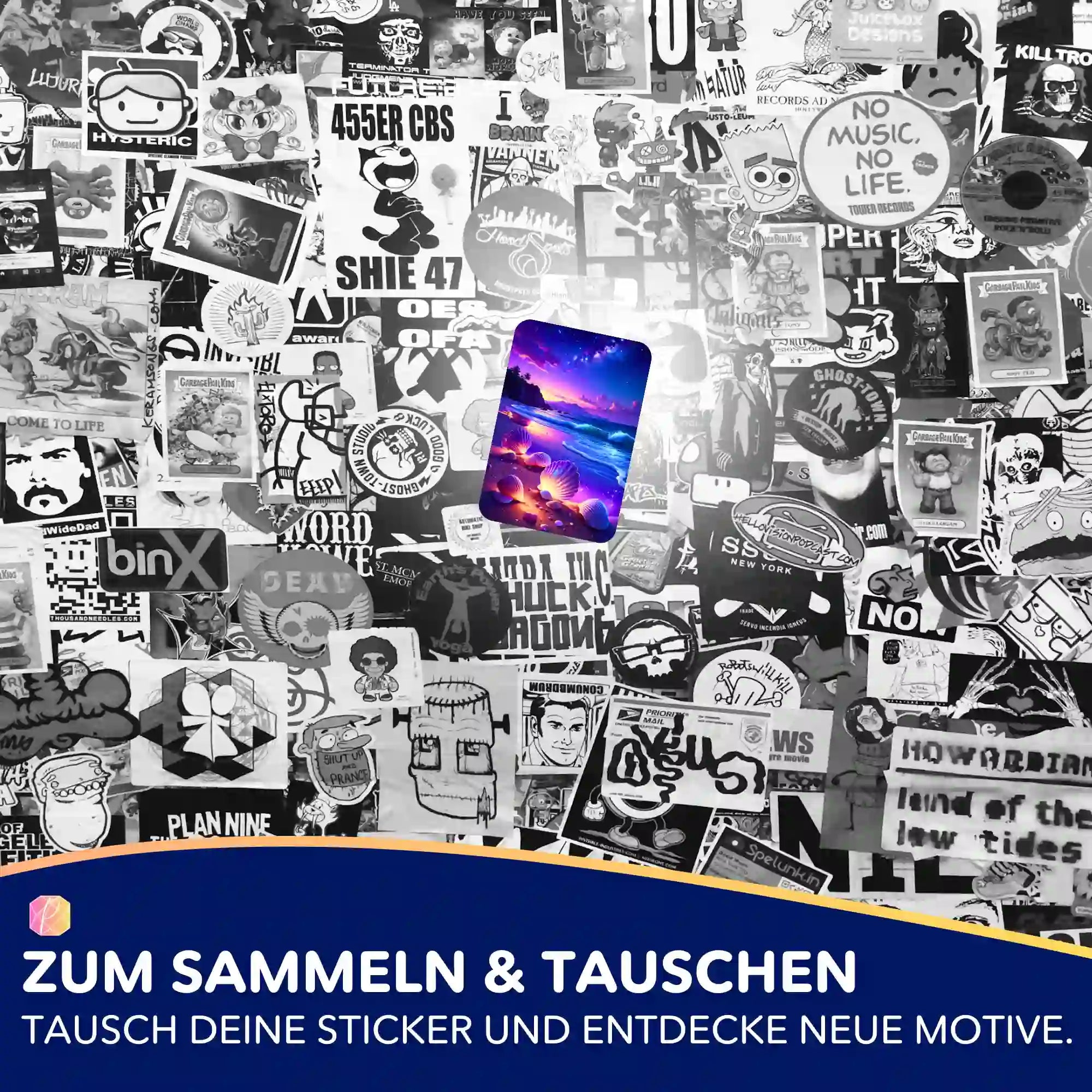 Aufkleber 5er-Set - Die Wunschmuscheln "Limited Edition"
