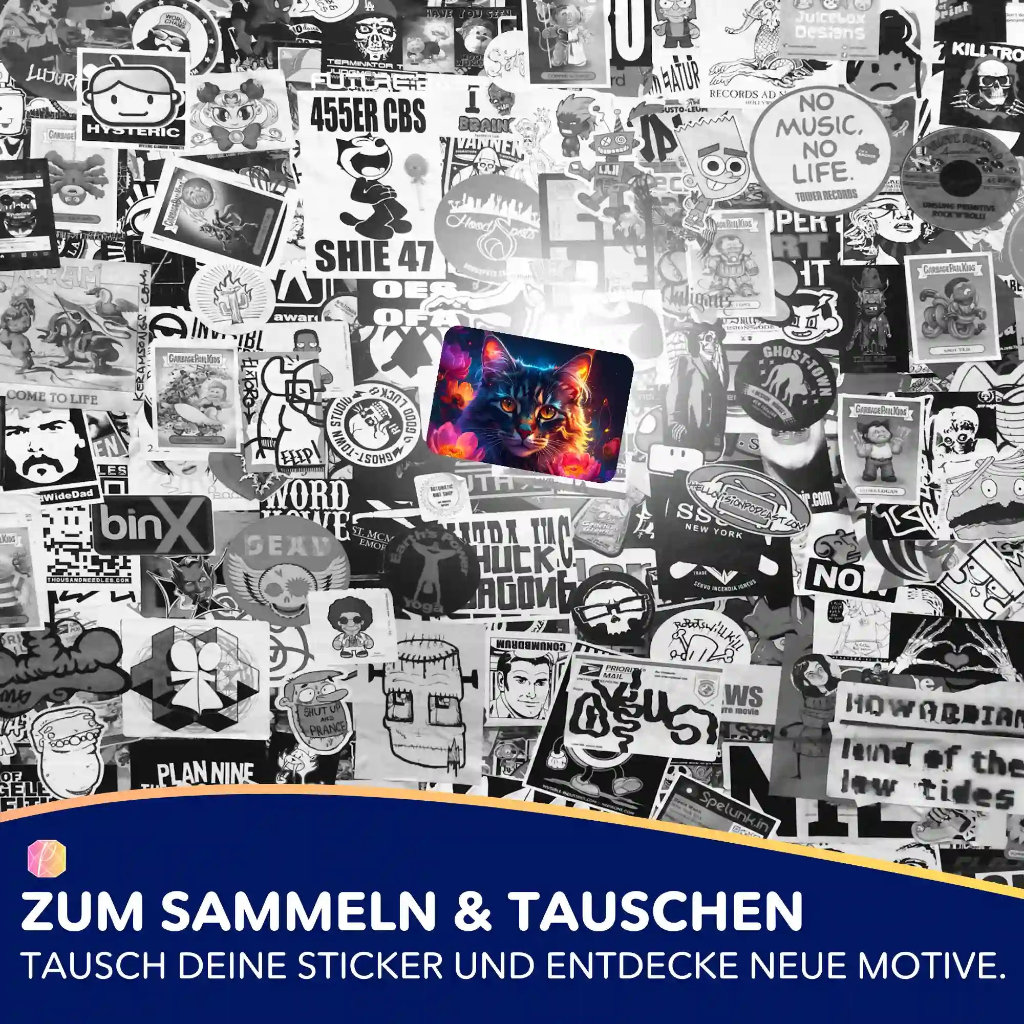 Aufkleber 5er-Set - Hüterin der Nachtblüten