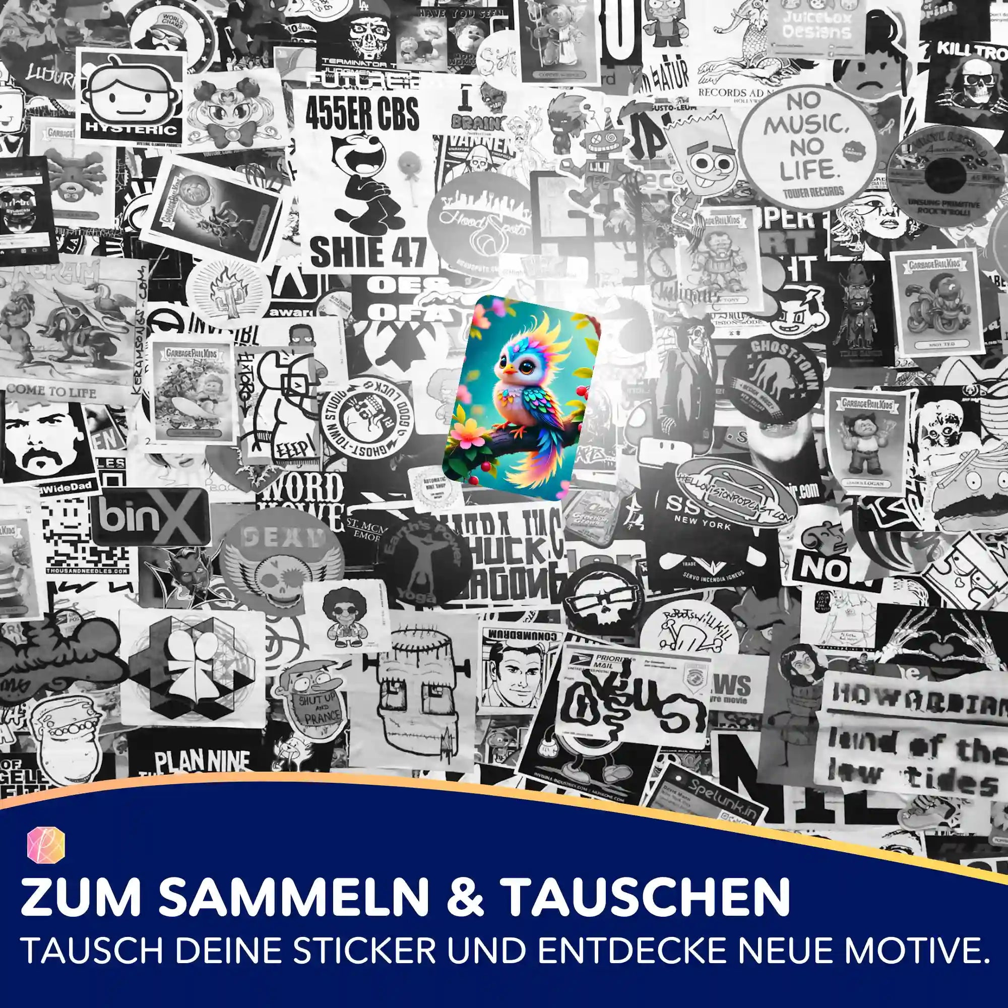 Buntes Farbenkind Diamond Painting Aufkleber-Set für Fans von kreativen DIY-Bastelsets und Diamond Painting Dekoration