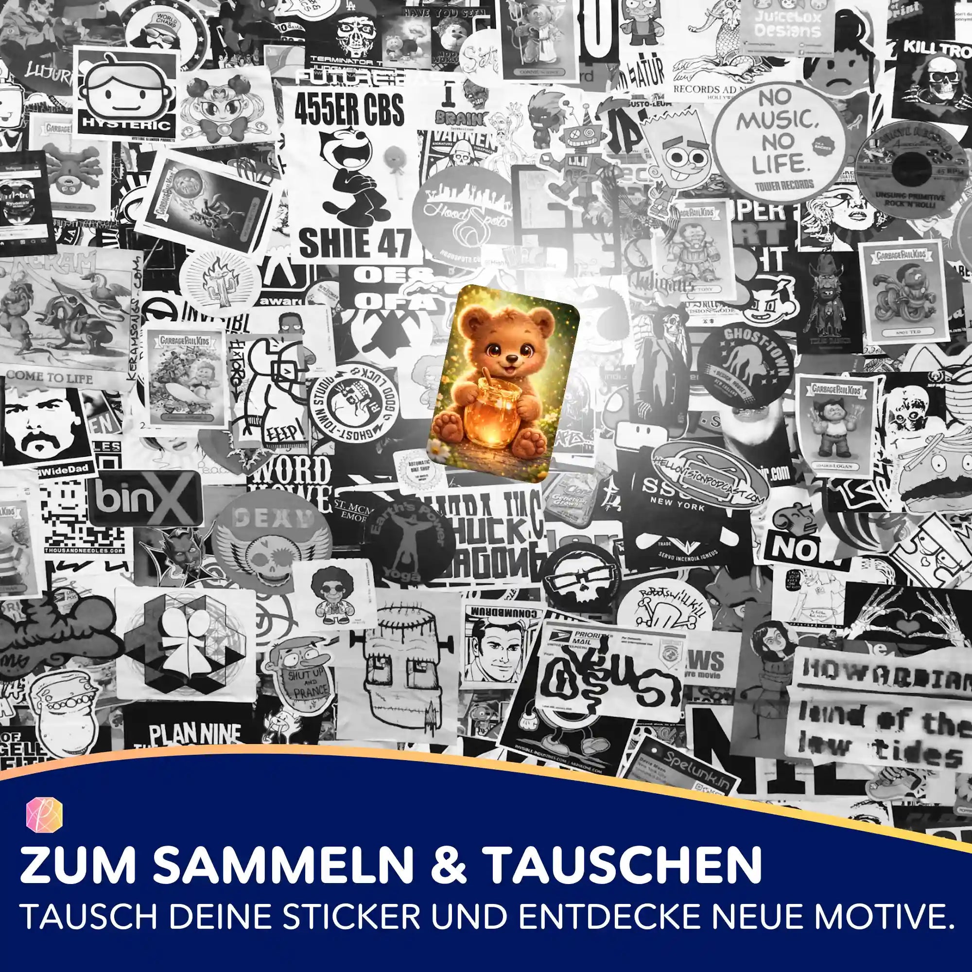 Picmondoo Sticker-Set mit süßem Bären-Motiv zur Organisation von Diamond Painting und Malen nach Zahlen Projekten