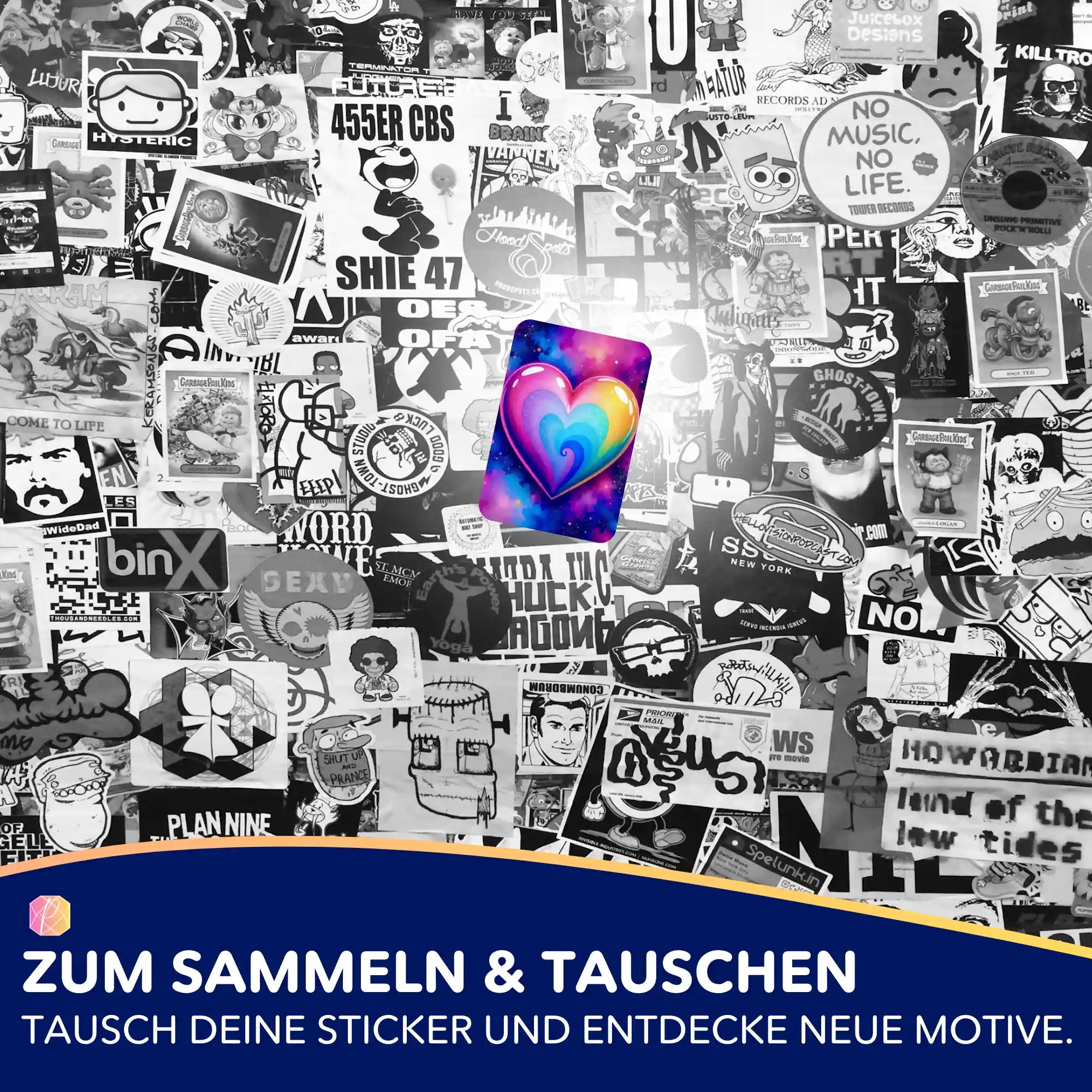 Aufkleber 5er-Set - Love