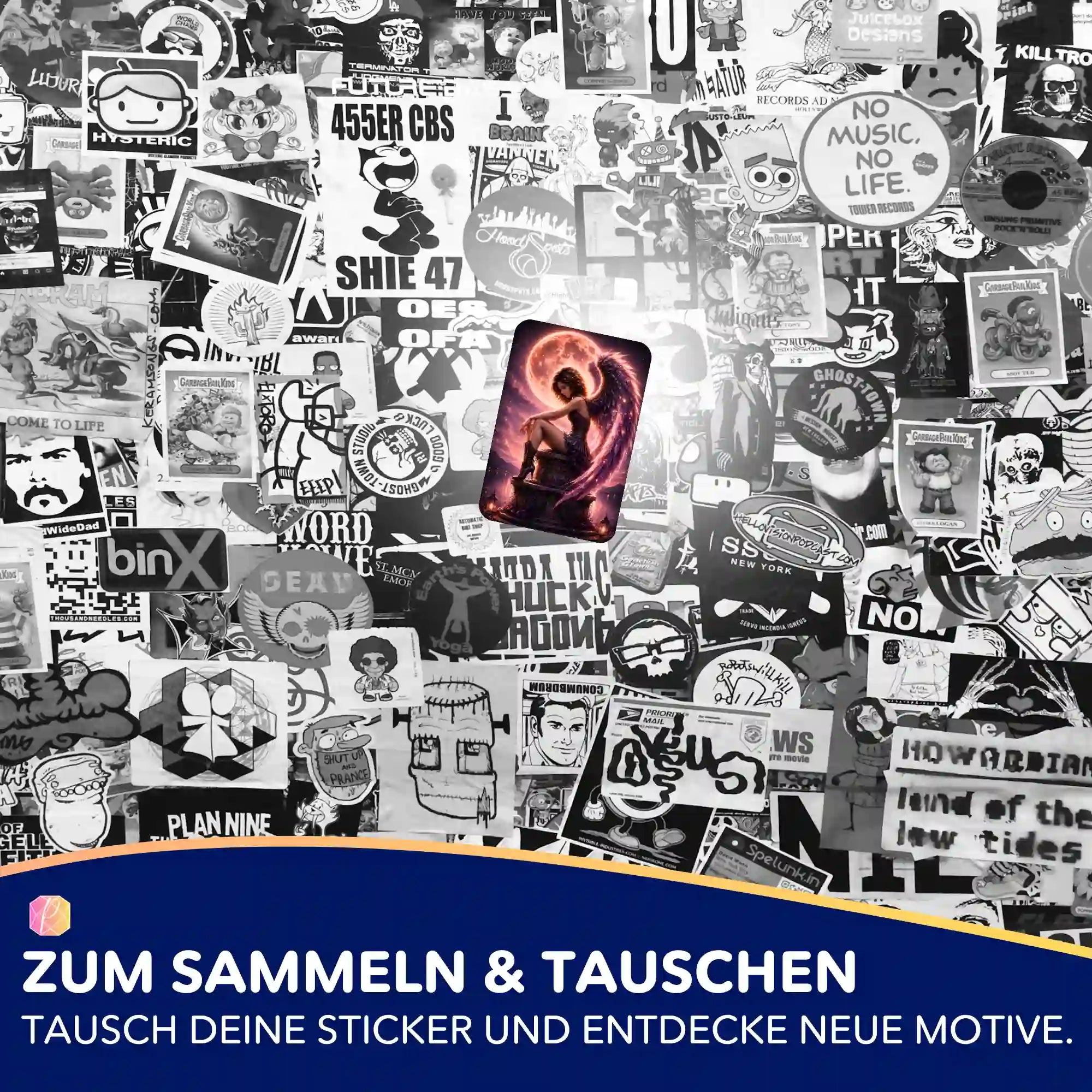 Aurelia Nachtflügel Sticker als Zubehör für Diamond Painting und Malen nach Zahlen Bastelsets