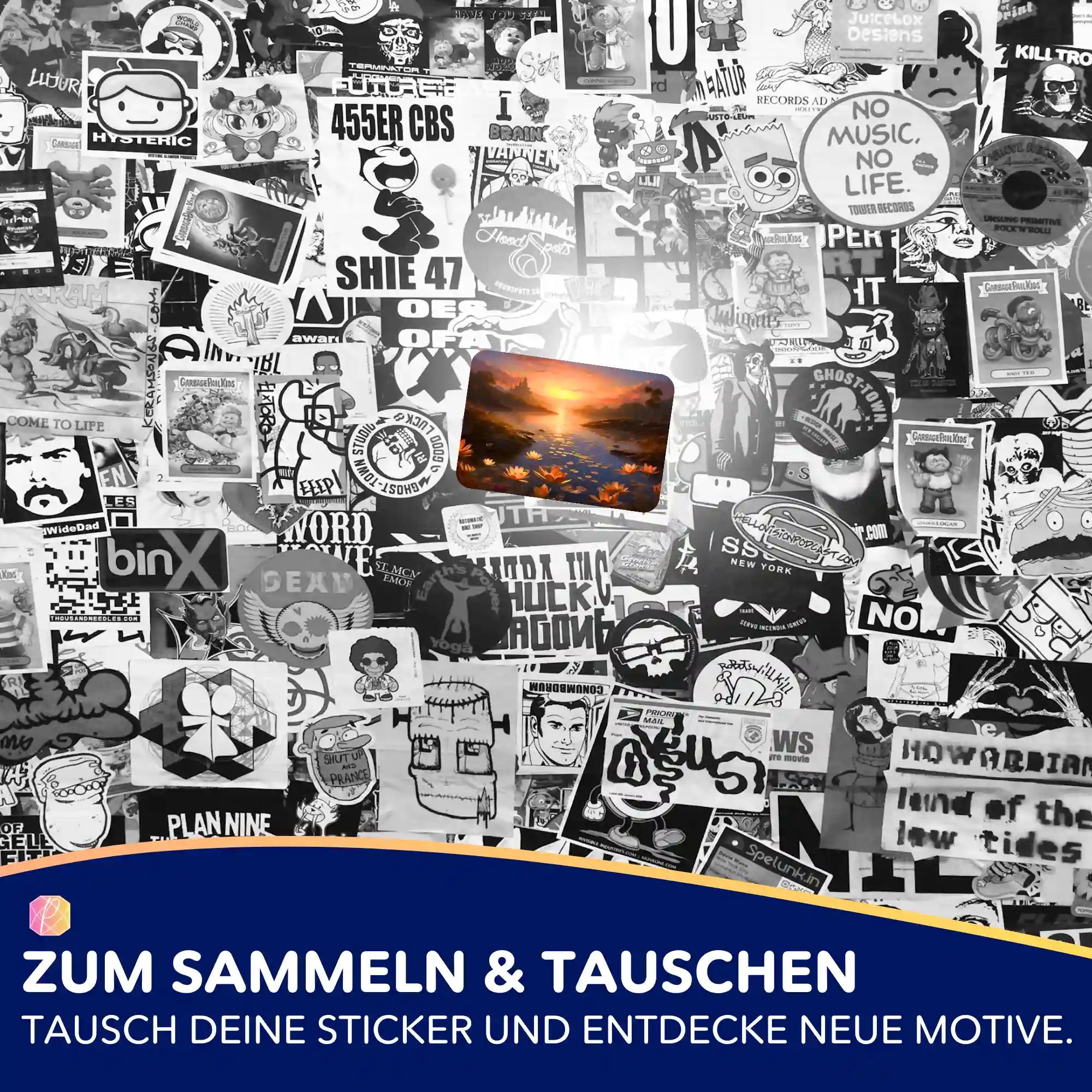 Picmondoo Sticker-Set mit stimmungsvollem Sonnenuntergang-Motiv für Diamond Painting Liebhaber