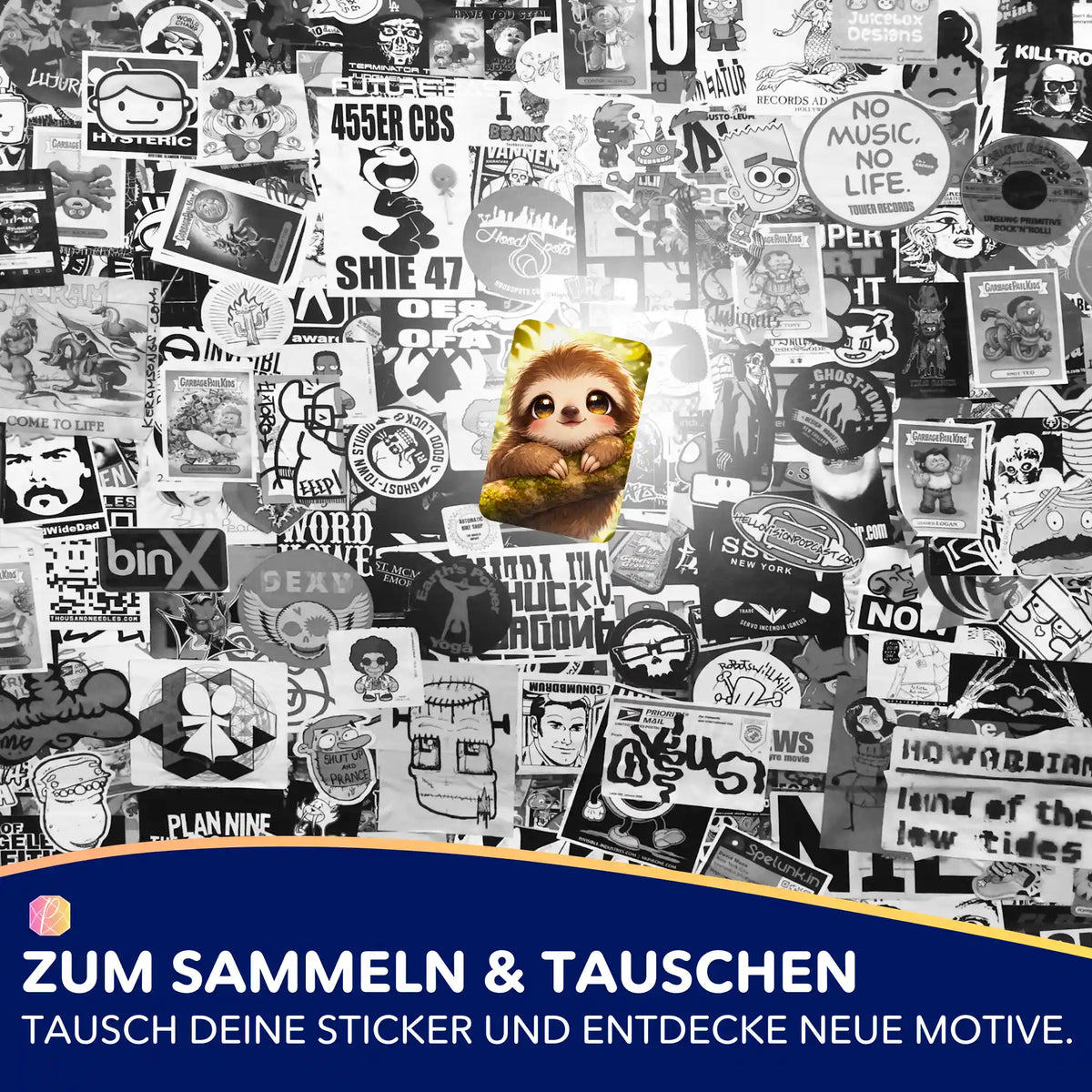 Picmondoo Sticker-Set mit süßem Faultier-Motiv zur Organisation von Diamond Painting und Malen nach Zahlen Projekten