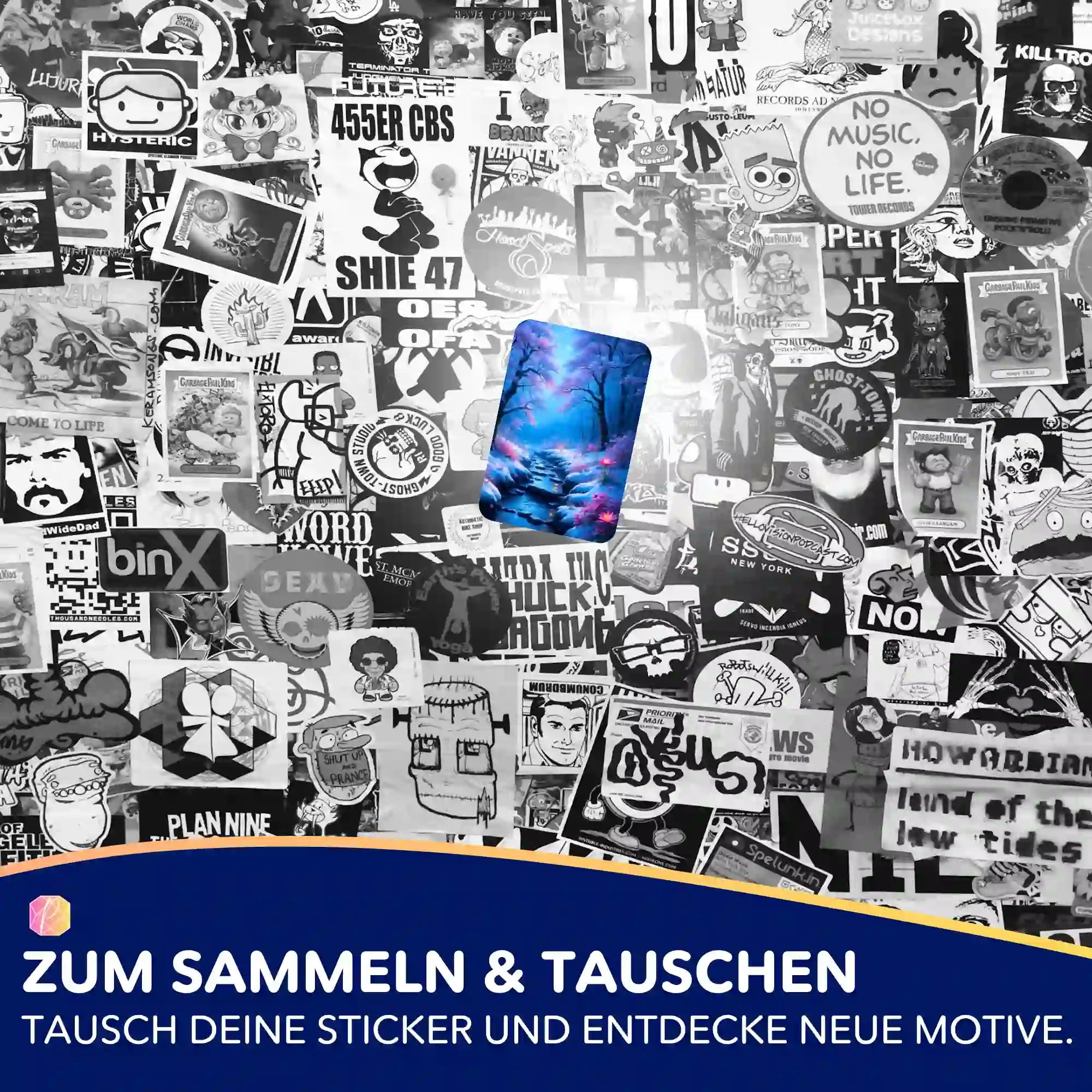 Aufkleber 5er-Set - Fluss der Träume