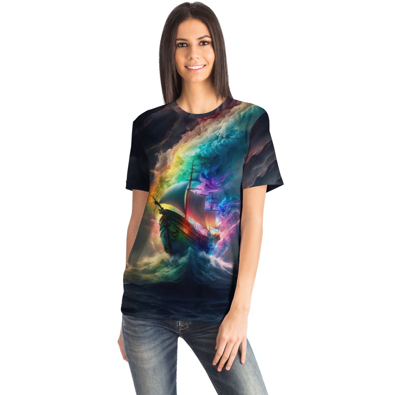 Dreamer T-Shirt - Multi Special - Schiff im bunten Meer