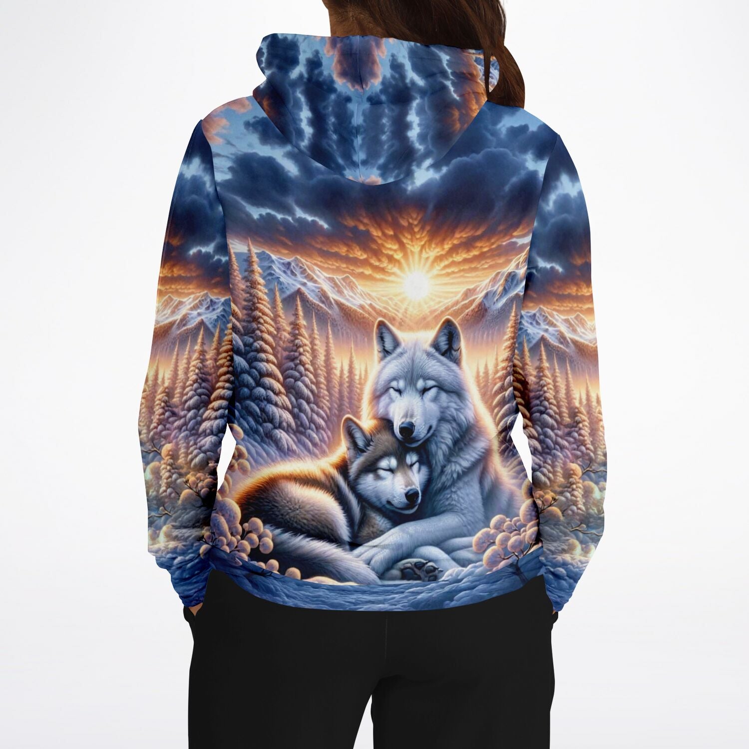 Dreamer Hoodie - Wolfliebe im Sonnenaufgang